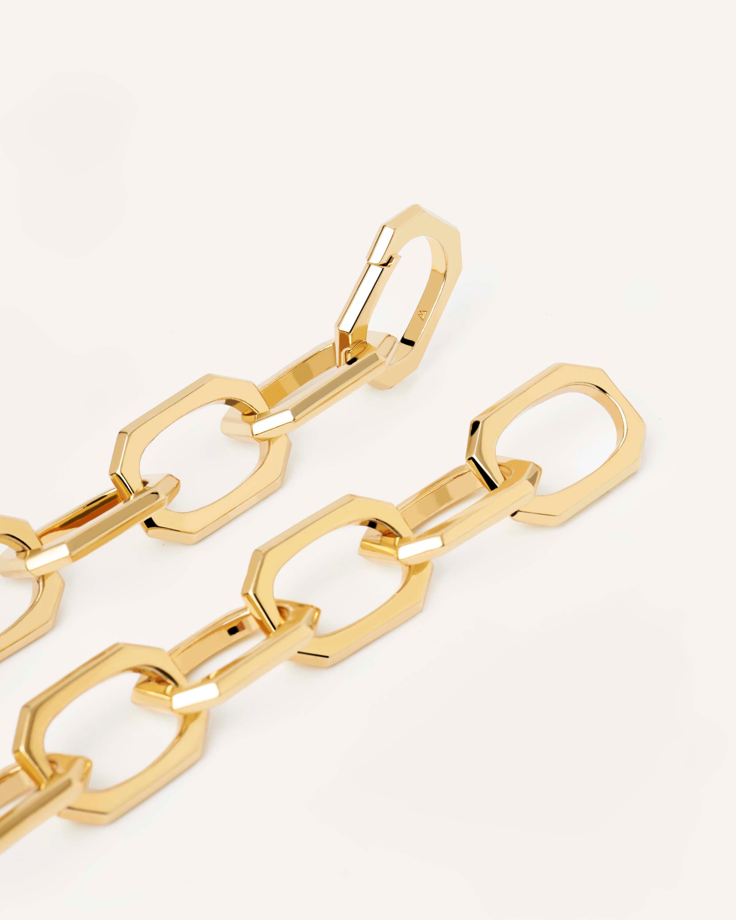Elegant Large Signature Chain Necklace for Women - Gold & Silver Layered Statement Jewelry - Perfect for Parties, Date Nights & Office Wear