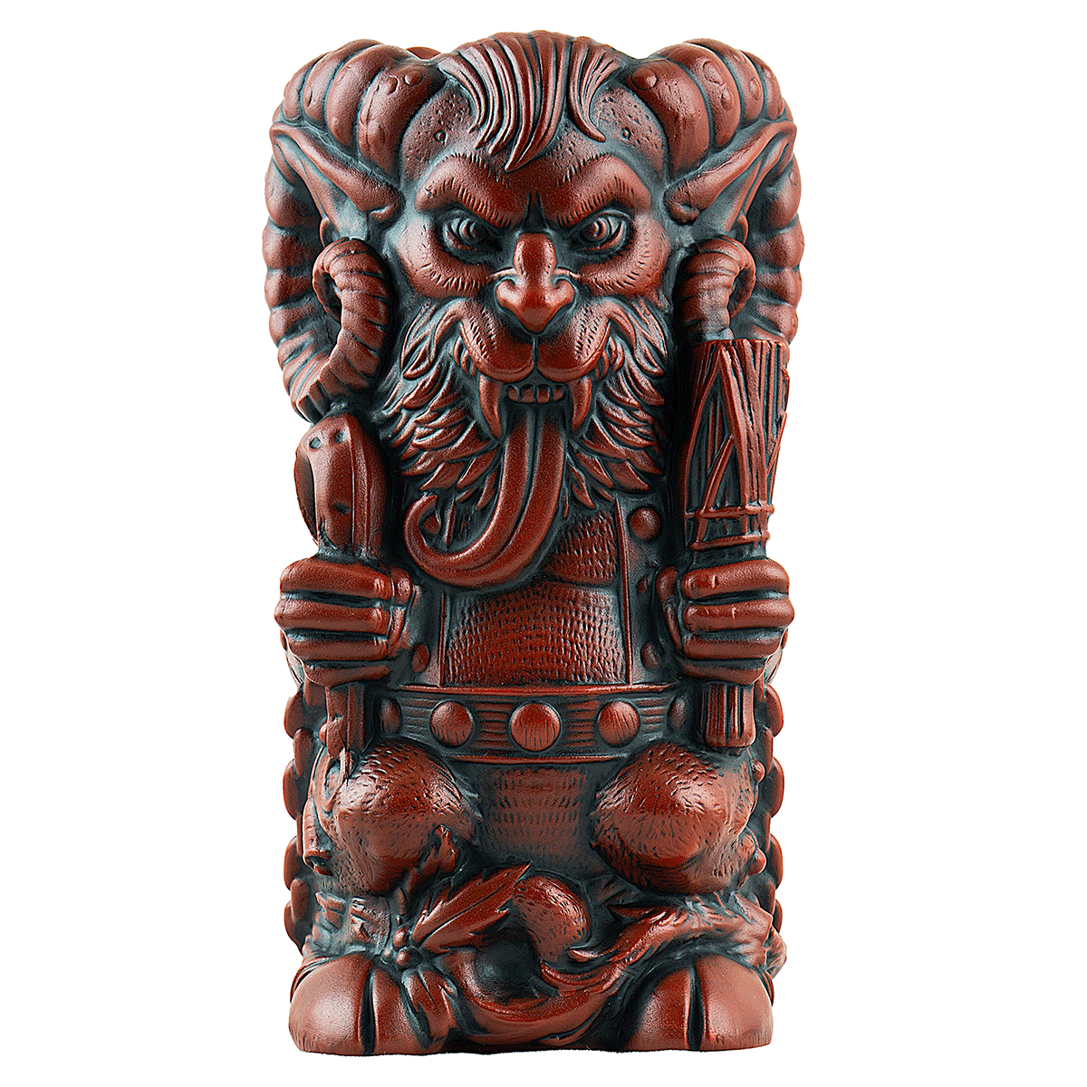 Krampus Designer Series Tiki Mug - Naughty Christmas Horror Collectible Cup for Halloween & Holiday Parties - Perfect for Cocktails, Home Decor & Gift Giving