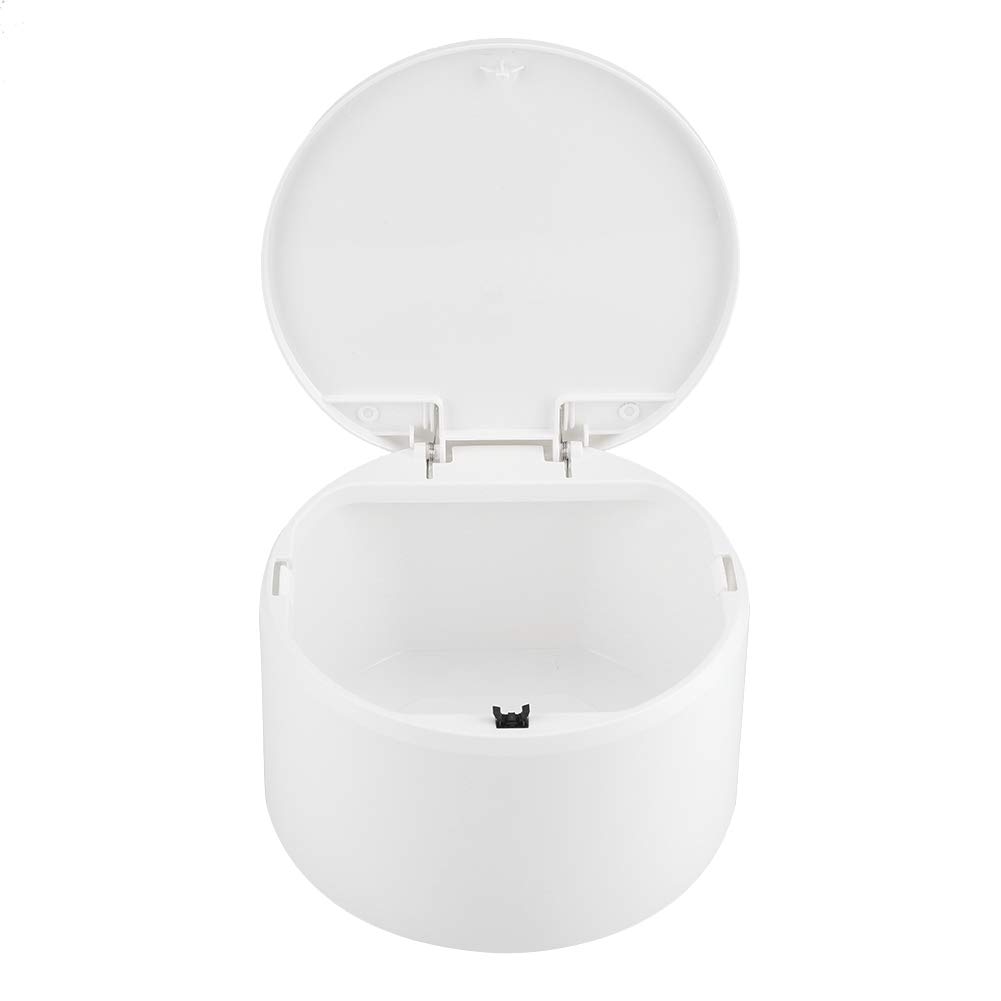 Eco-Friendly Non-Toxic Mini Trash Can - Small Desktop Waste Bin for Office, Bathroom, Kitchen & Coffee Table | Compact Countertop Garbage Container (White) - Perfect for Home, Office & Vanity Spaces