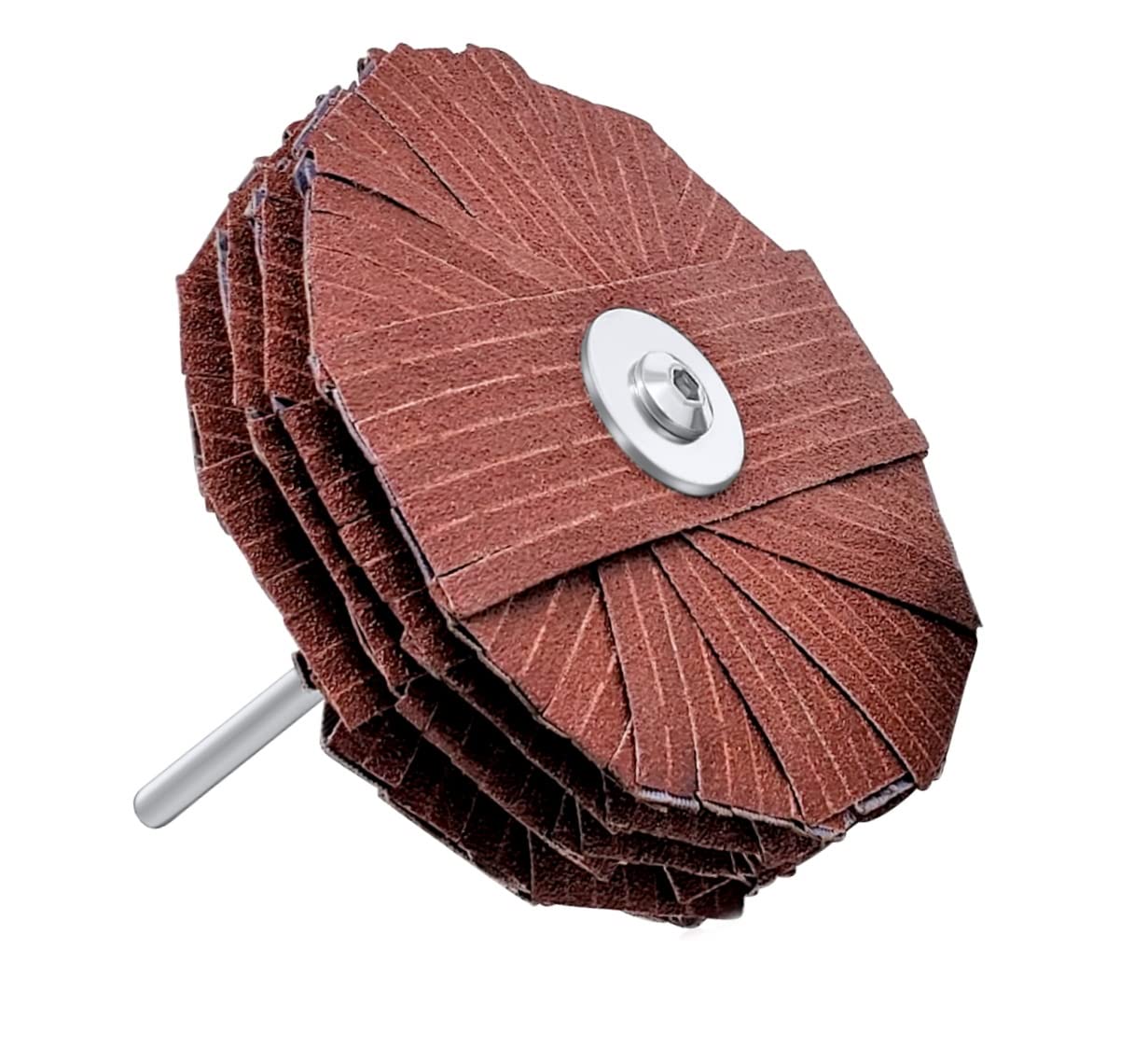 LINE10 Tools 4-inch Sanding Mop Kit with 80 Grit Abrasive Flap Wheel - 1/4