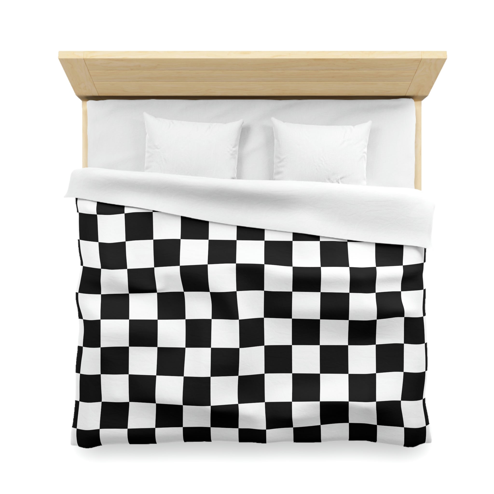 Checkered Duvet Cover Set - Soft Microfiber Bedding in 4 Sizes (Twin, Full, Queen, King) - Stylish Check Pattern for Modern Bedrooms & Guest Rooms