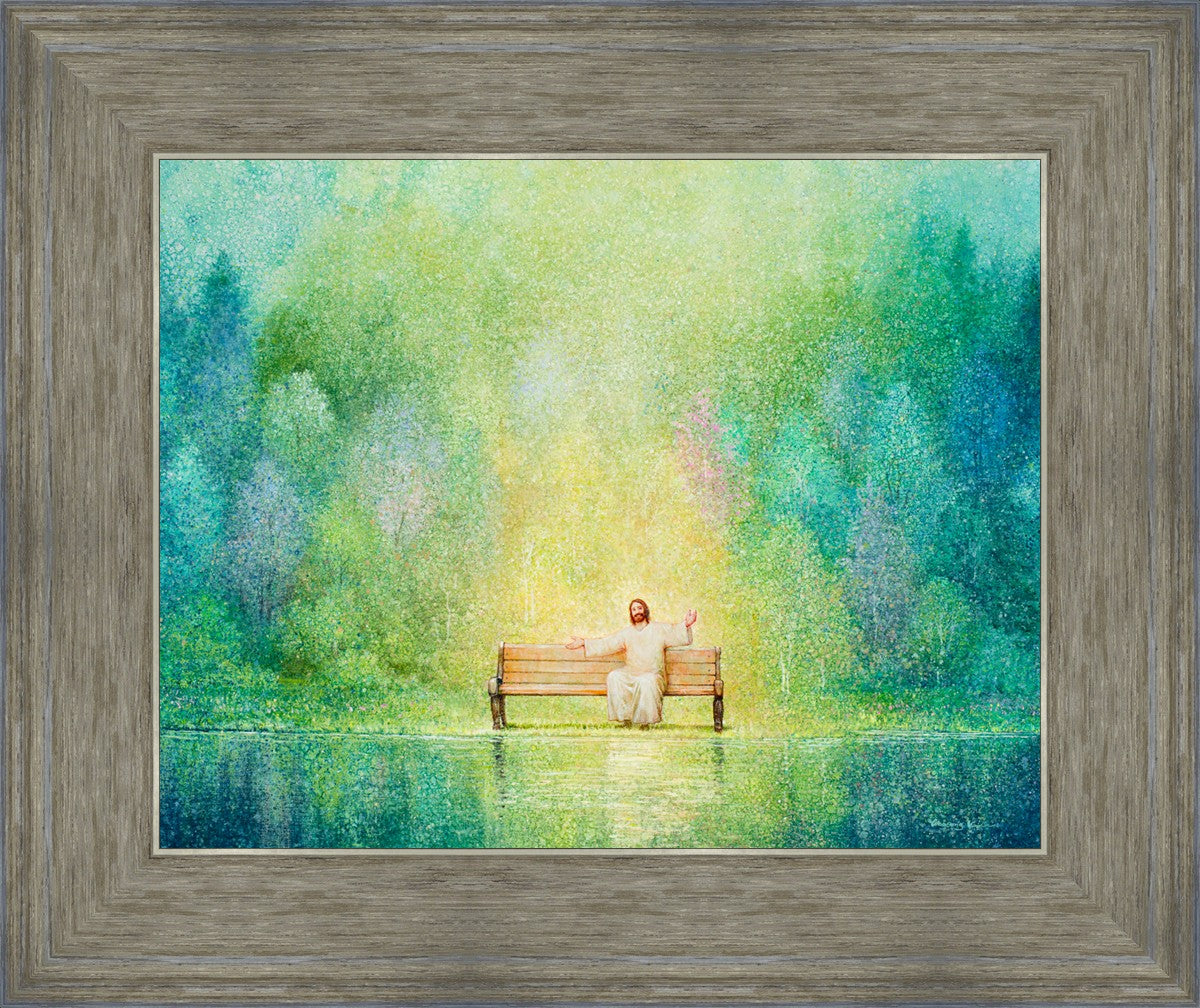 Come Unto Me and I Will Give You Rest - Inspirational Christian Wall Art for Home Decor & Church - Perfect for Bedroom, Living Room & Office
