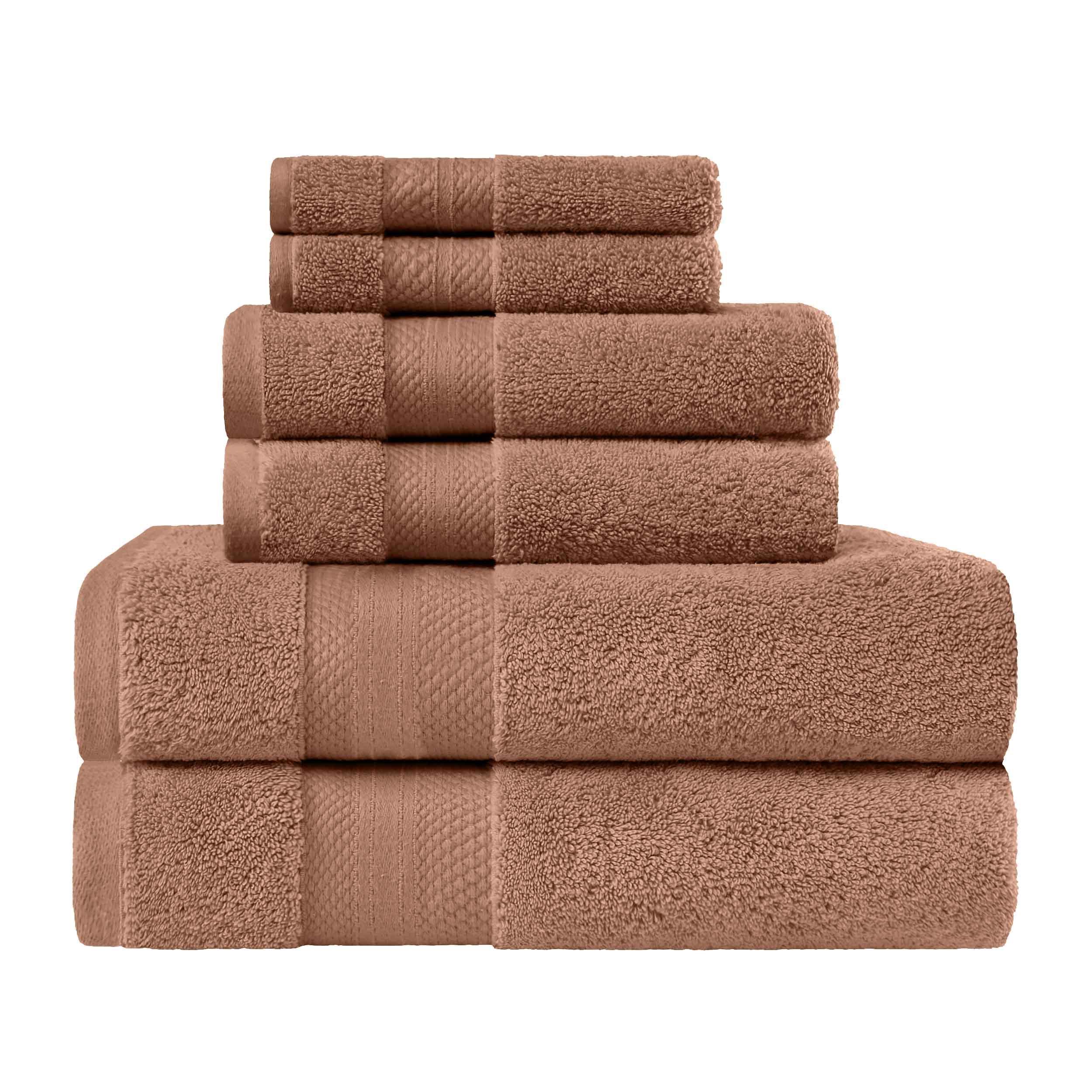 Premium 6-Piece Turkish Cotton Bath Towel Set - Ultra Soft, Highly Absorbent & Quick-Drying - Luxury Spa, Bathroom & Beach Essentials for Home & Travel