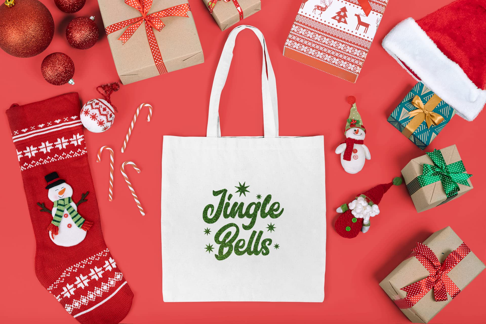 Jingle Bells Iron On Decal - DIY Christmas Crafts Transfer for Kids - White Holiday Decoration for T-Shirts, Stockings & Gifts - Perfect for Christmas Party Favors & Family Crafting