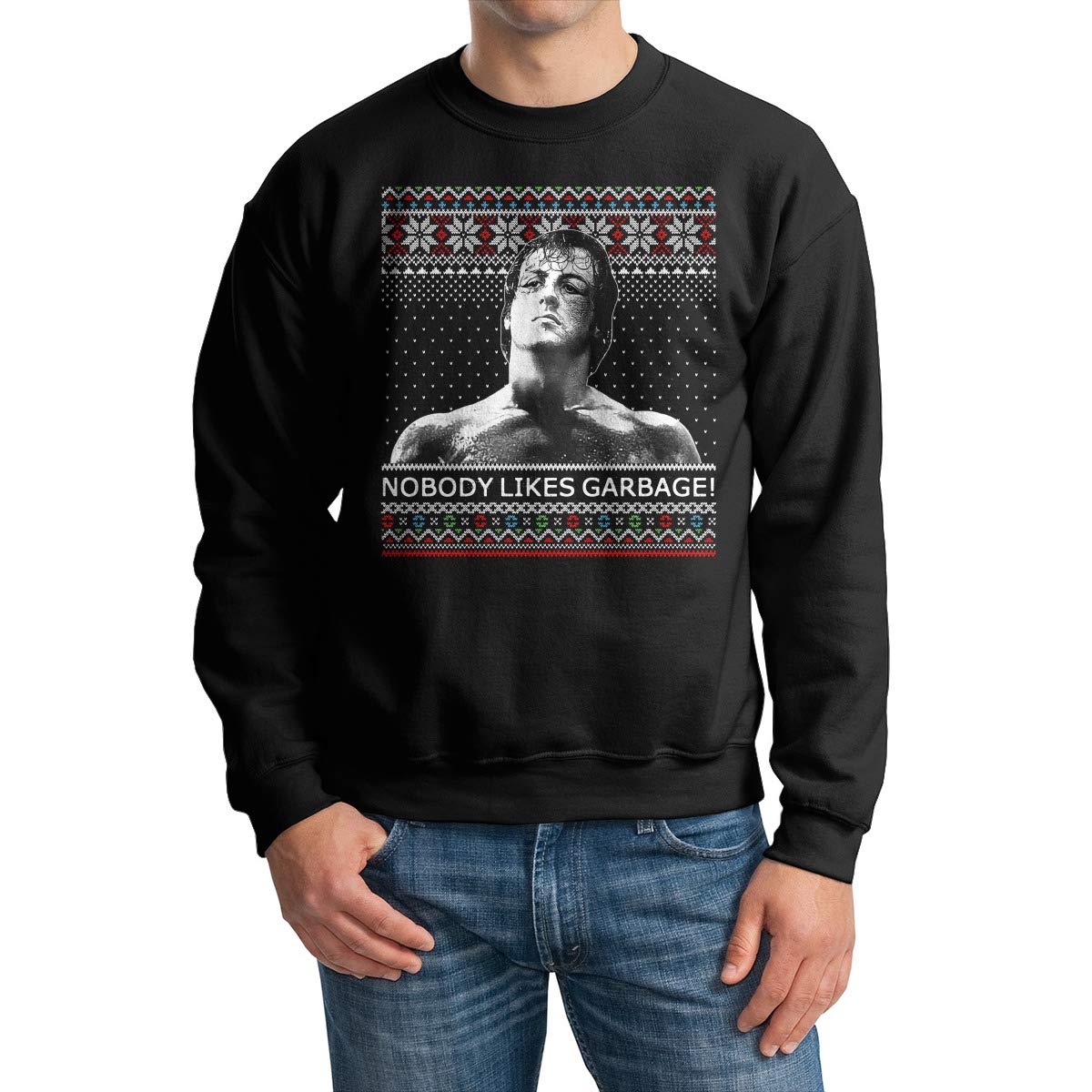 Zindora Nobody Likes Garbage Ugly Christmas T-Shirt - Funny Holiday Graphic Tee for Men & Women - Perfect for Ugly Sweater Parties & Festive Gatherings