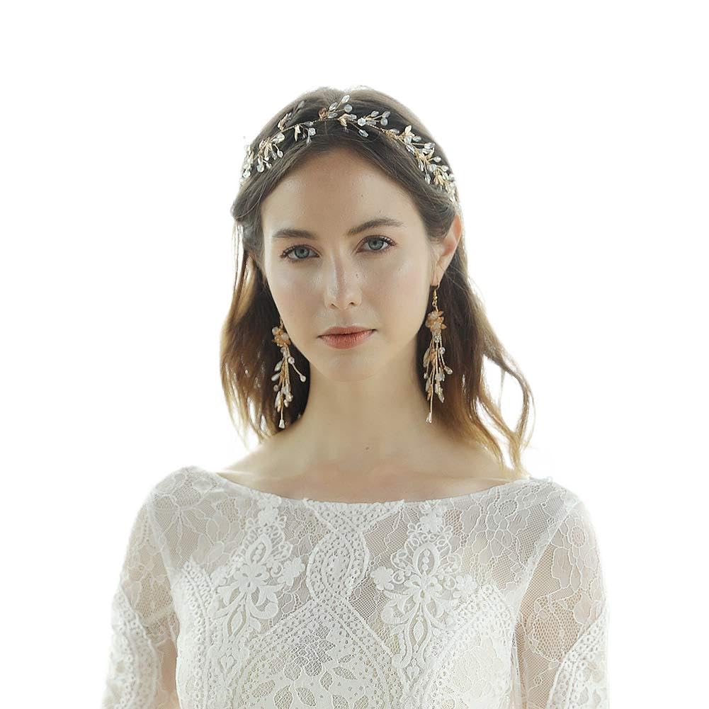 Handmade Bridal Hair Vine - Leaf Wedding Headpiece for Bride | Perfect for Outdoor & Boho Weddings