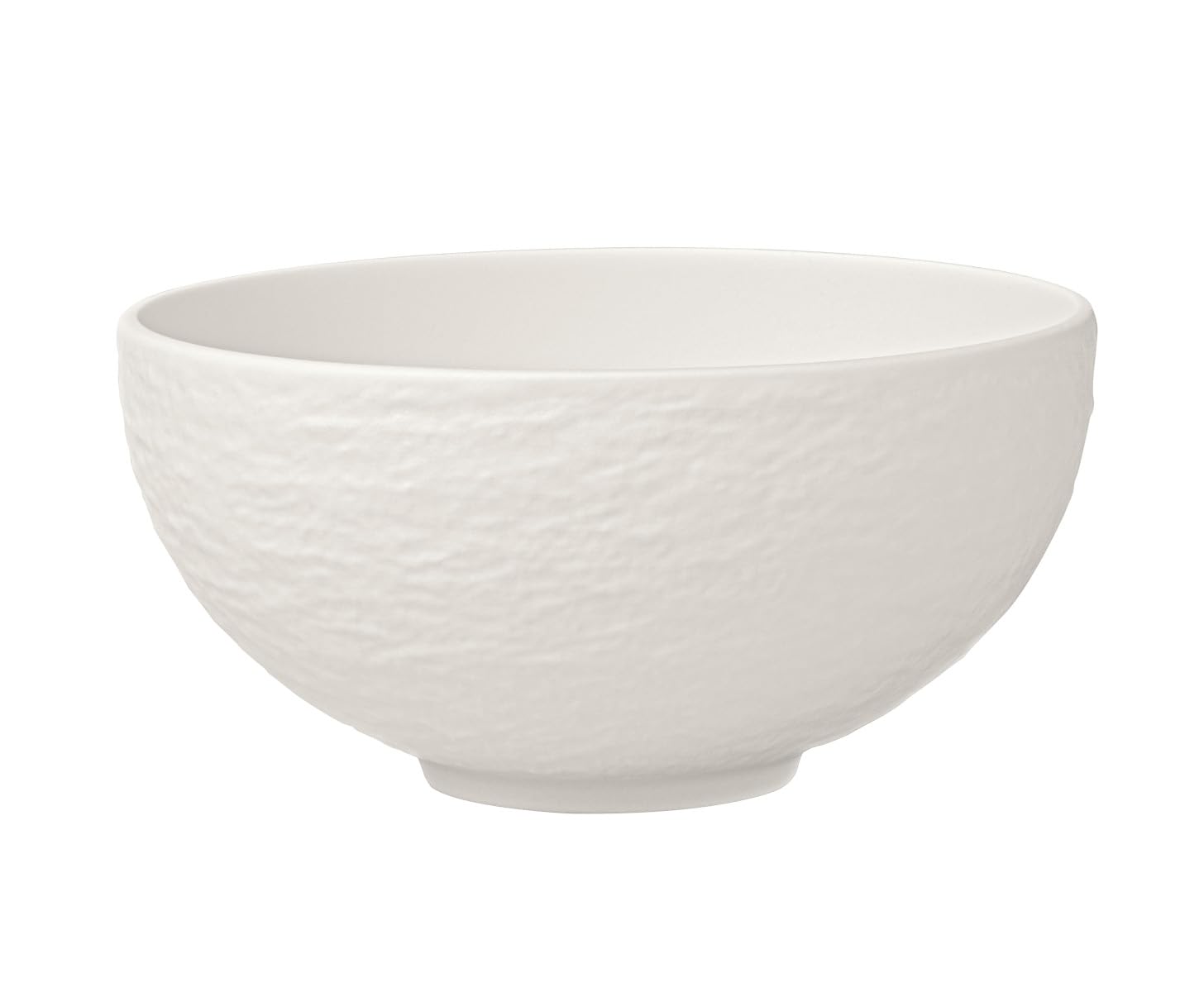 Villeroy & Boch Manufacture Rock Blanc Medium Rice Bowl - Premium Porcelain Dinnerware for Asian Cuisine, Perfect for Sushi, Rice & Soup | Elegant Table Setting for Home & Restaurant Use
