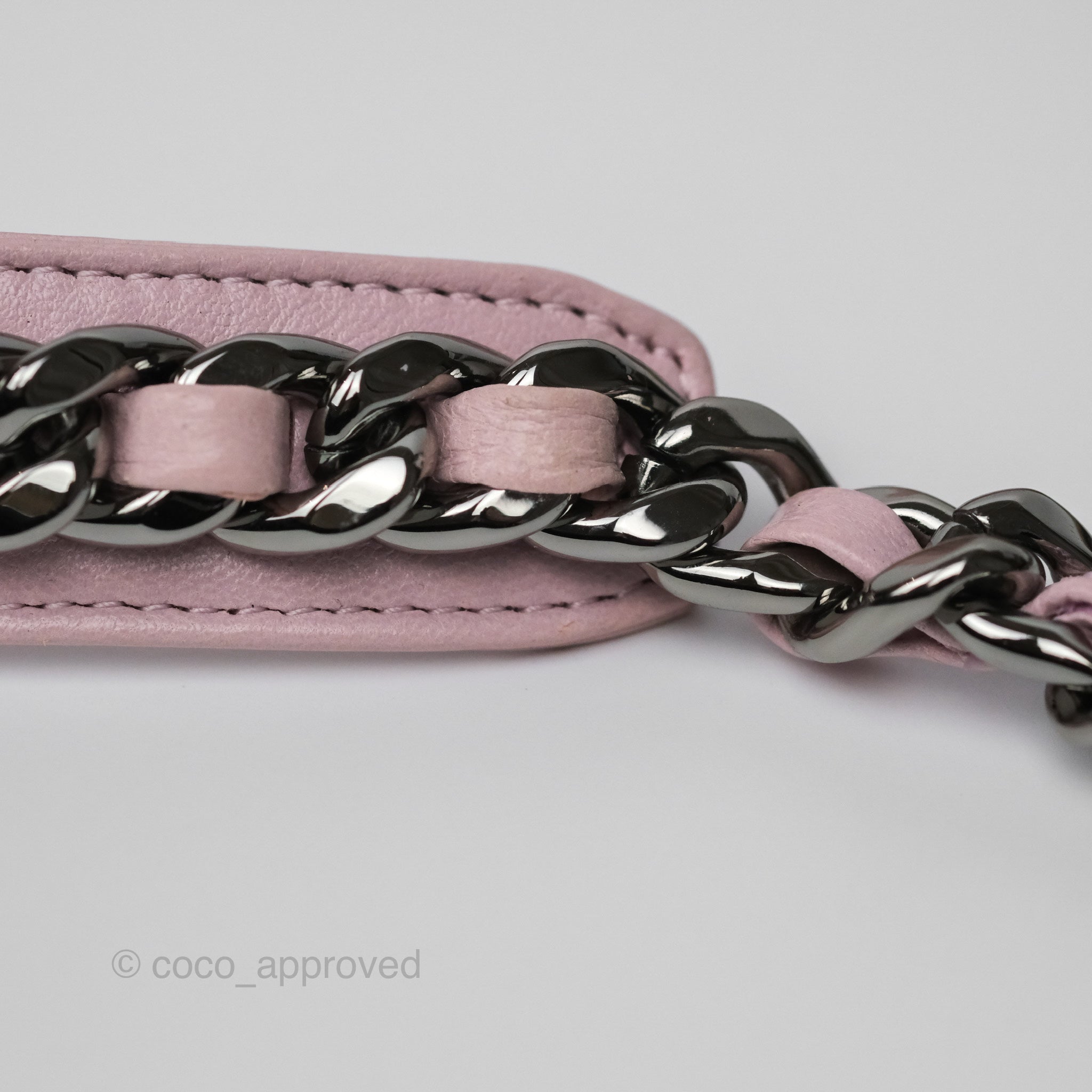 Chanel 19 Wallet on Chain WOC Light Pink Lambskin Mixed Hardware Bag - Luxury Crossbody Purse for Women | Perfect for Date Night, Shopping & Evening Events
