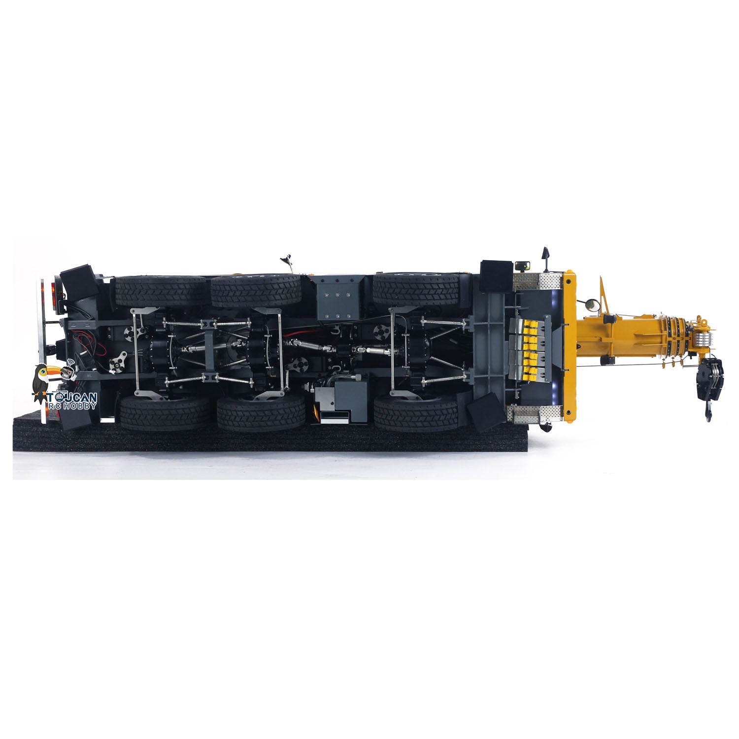 Eyewhale D1050 1/14 Scale Metal RC Hydraulic Mobile Crane Truck - 3 Axle All Terrain Radio Controlled Construction Vehicle with Hoist | Paladin PL18EV Model | Perfect for Construction Site Play, RC Hobbyists & Collectors