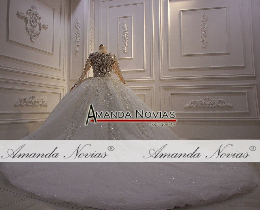 2021 New Design Full Beading Puffy Wedding Gowns - Real Sample Bridal Dress at Best Price | Perfect for Church Weddings, Beach Ceremonies & Formal Receptions