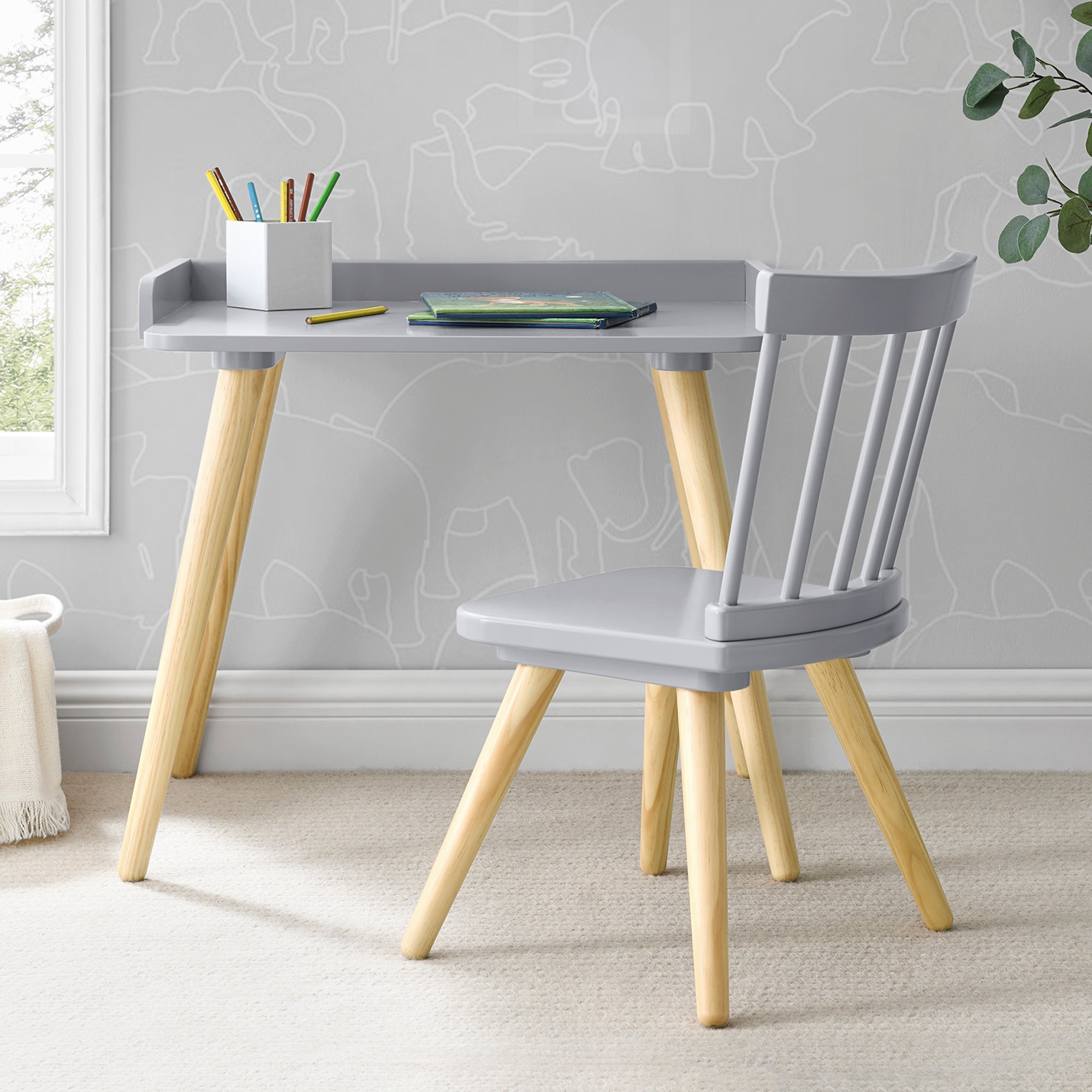 Stylish Essex Desk and Chair Set for Home Office - Ergonomic Workspace Furniture for Studying, Working & Remote Jobs