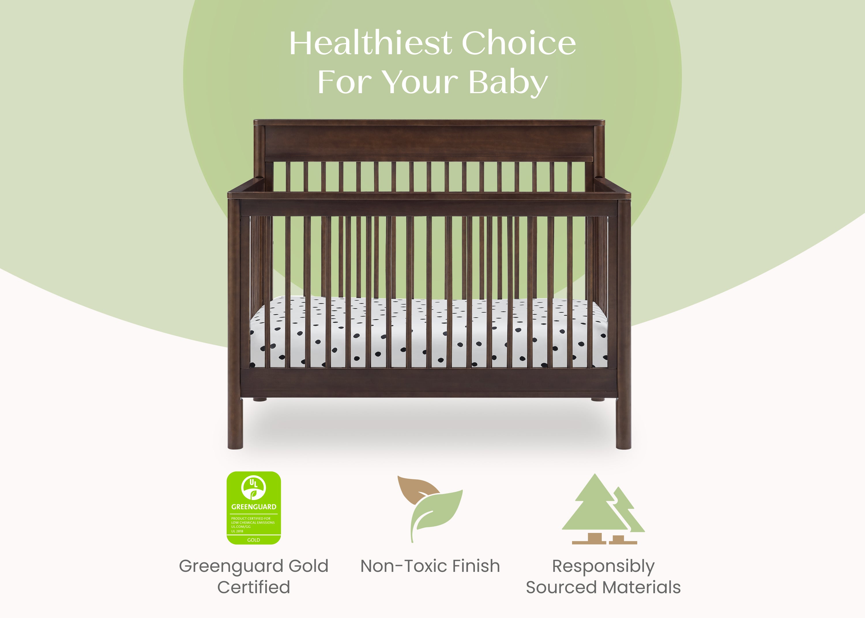 Remy 6-in-1 Convertible Baby Crib - Toddler Bed, Daybed & Full-Size Bed | Safe & Durable Nursery Furniture for Newborn to Adult | Perfect for Nursery, Bedroom & Guest Room