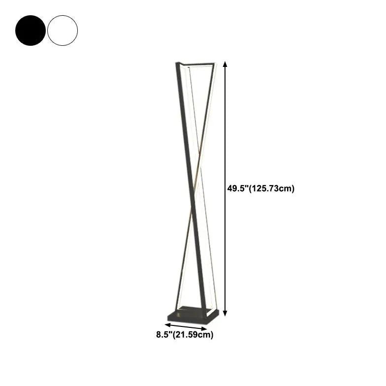 Modern X-Shaped White Plug Tripod Floor Lamp - Adjustable Height for Living Room, Bedroom, or Office Lighting