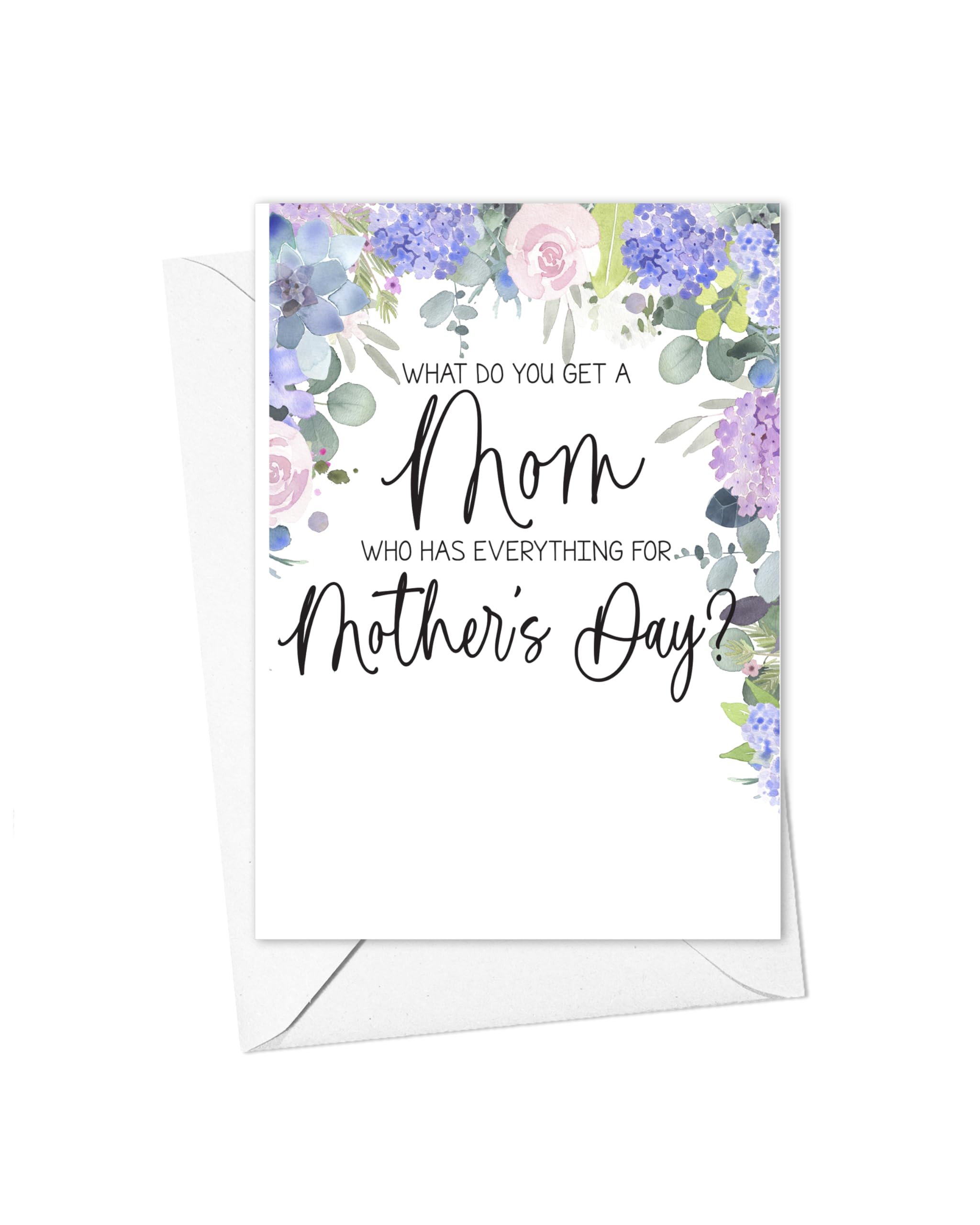 Pregnancy Announcement Card for Mom & Grandma - Baby Reveal Card for Mother's Day - Perfect Gift for Moms Who Have Everything (Lilac Floral Design) - Gender Reveal, Baby Shower & Special Occasions