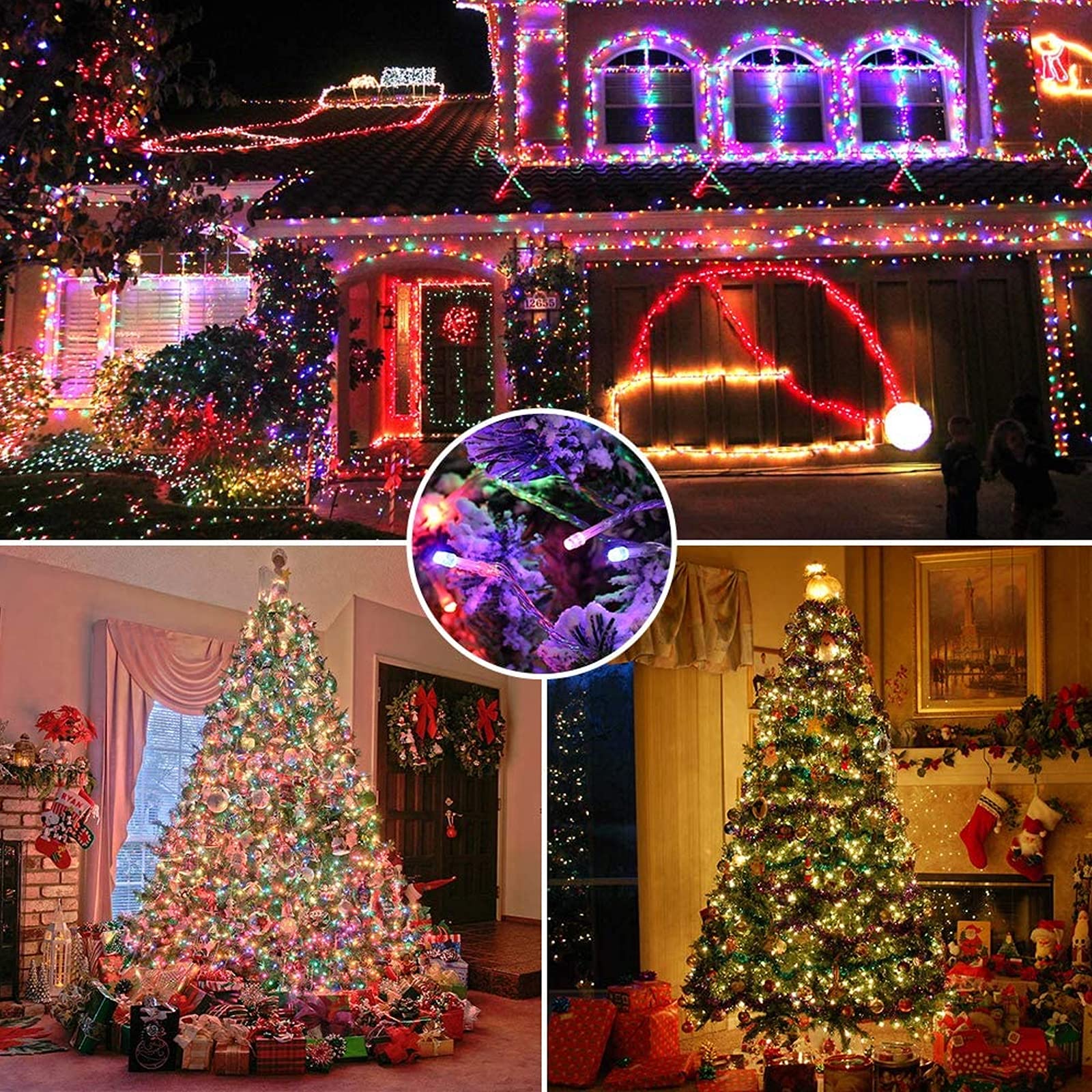 Lomotech 100FT 300 LED Christmas String Lights - 8 Lighting Modes with Timer, Waterproof & Connectable Plug-in Fairy Lights for Indoor Outdoor Holiday Decorations | Perfect for Home, Garden, Party, Xmas Tree & Winter Decor
