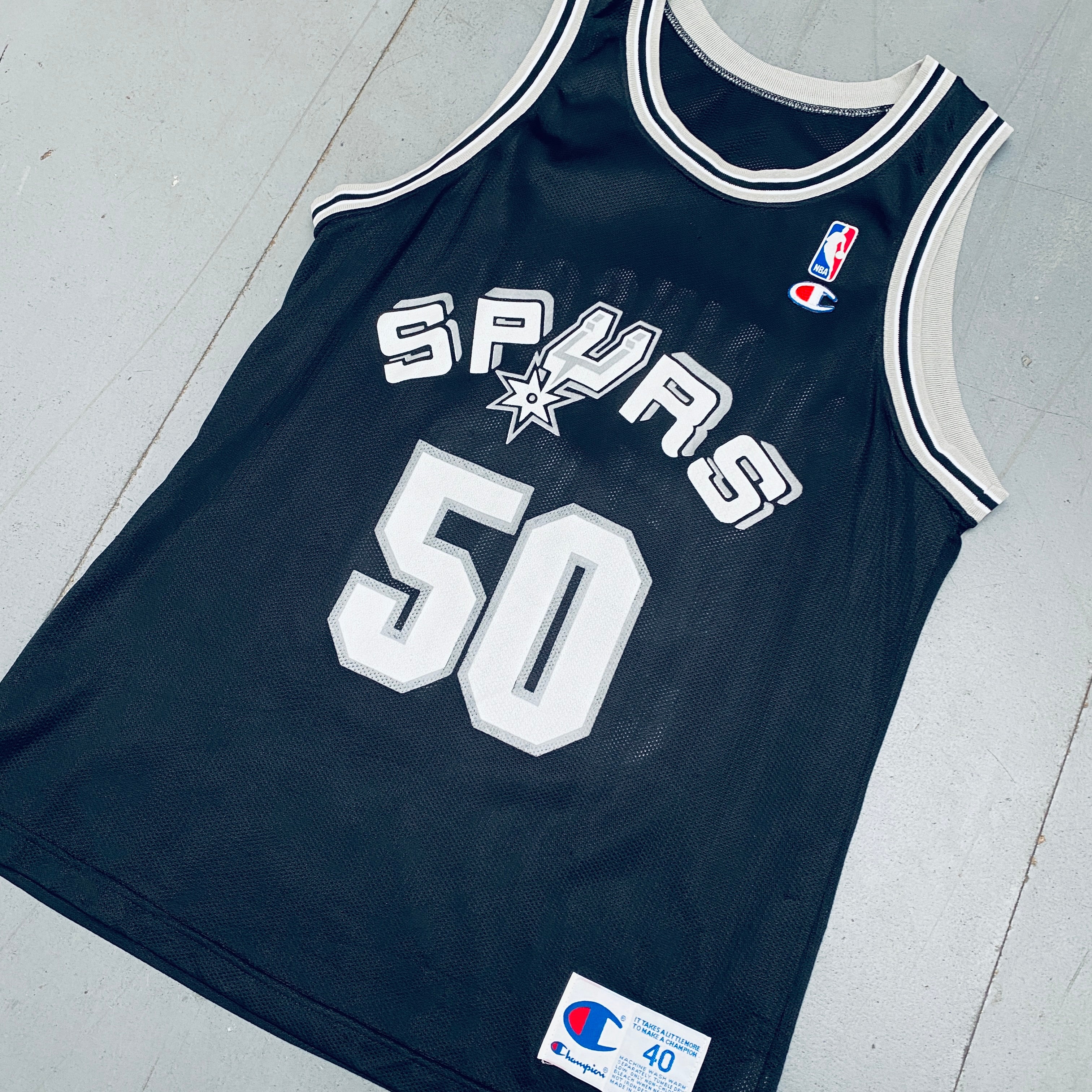 David Robinson 1998/99 San Antonio Spurs Black Champion Jersey - Authentic NBA Basketball Jersey for Men (Size S/M) - Perfect for Game Day, Fan Events & Sports Memorabilia Collection