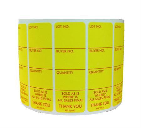 Style 2 Lotting Label Super Stick (1000/Roll) - High Adhesion Shipping Labels for Ecommerce, Warehouse & Inventory Management
