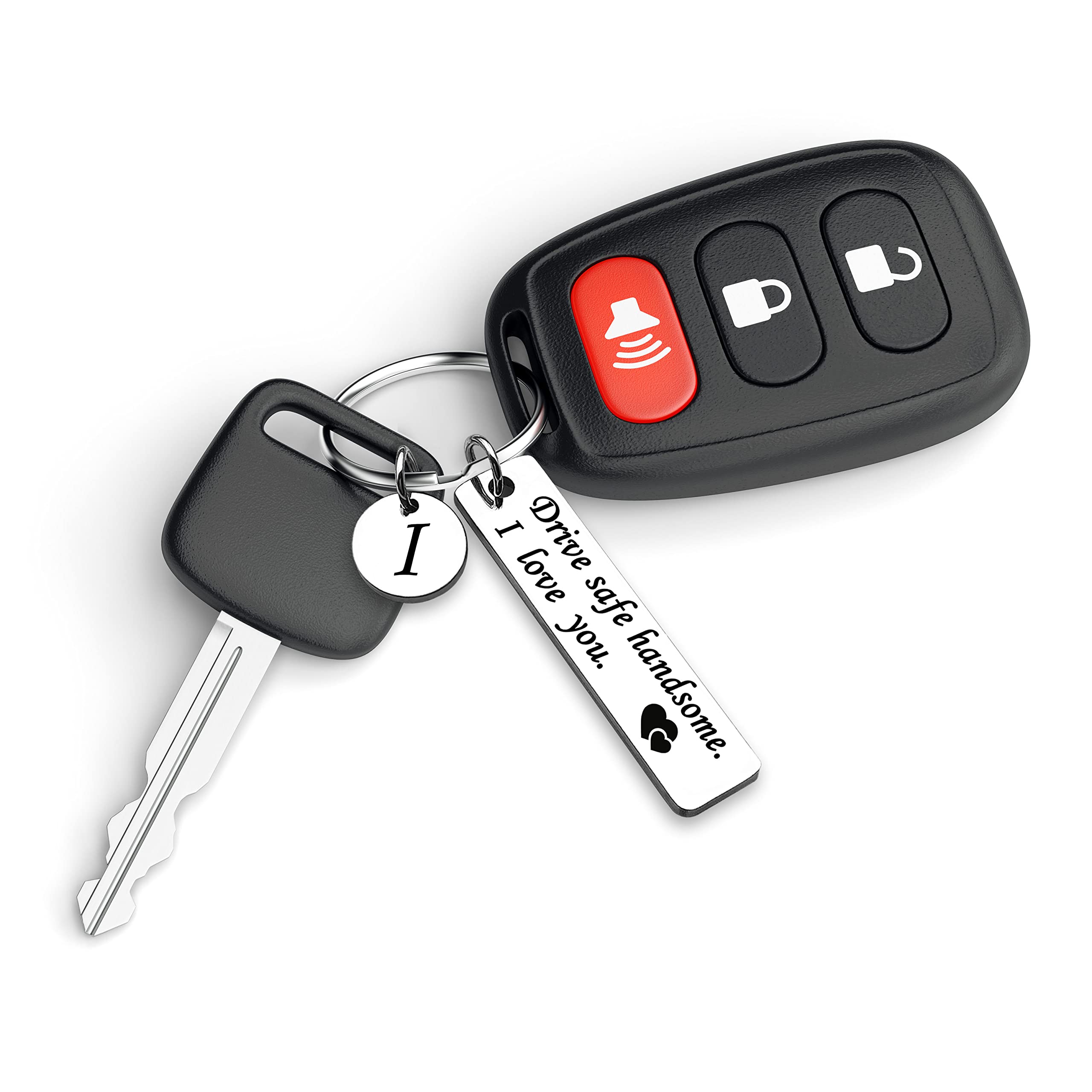 **Personalized Safe Driving Keychain for Men - Custom Engraved Car Safety Gift for Boyfriend, Husband & Dad | Birthday, Valentine's Day, Anniversary Present | Ideal for Commuters, Travelers & Car Enthusiasts | Perfect for Daily Commute, Road Trips, Office & Key Organization | Promotes Safe Driving Awareness | Great Gift for Drivers, New Car Owners & Safety-Conscious Professionals | Use for Everyday Carry, Gifting, and Safe Driving Reminders**