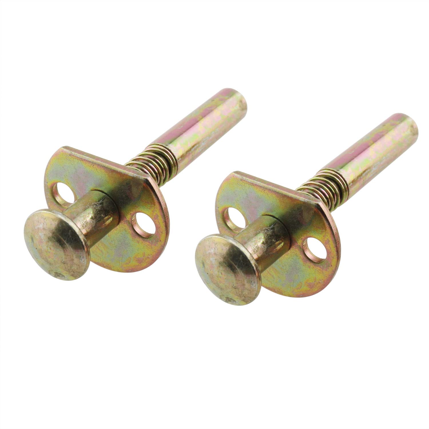 2PCS Stainless Steel Spring-Loaded Plunger Latches - Heavy Duty L Size Cabinet & Door Locks for Secure Storage (Ideal for Toolboxes, Sheds & RV Cabinets)