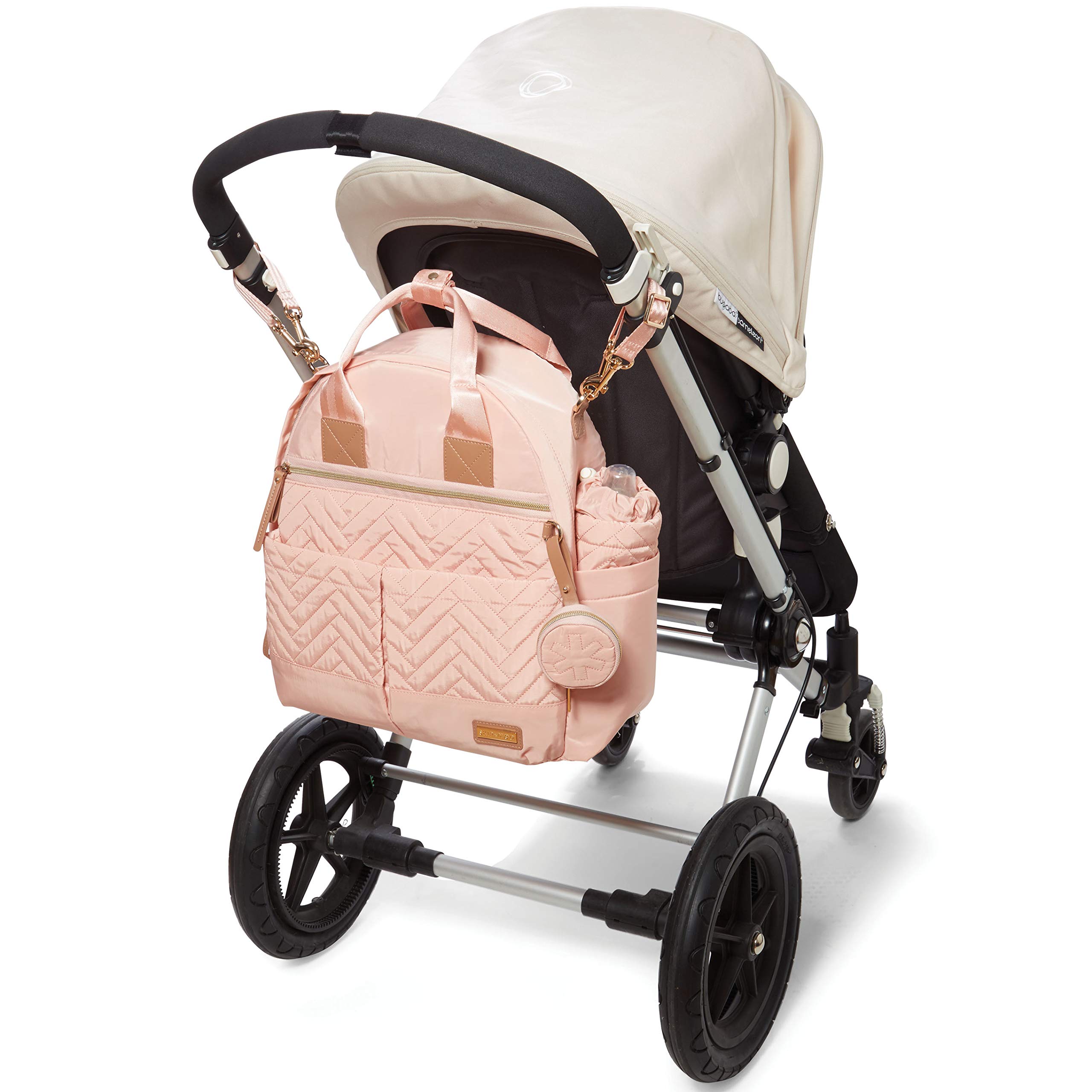 Skip Hop Diaper Backpack - 6-in-1 Multifunctional Baby Travel Backpack with Changing Pad, Stroller Straps, Insulated Bottle Pocket & Pacifier Holder | Perfect for Daycare, Travel & On-the-Go Parents (Blush)