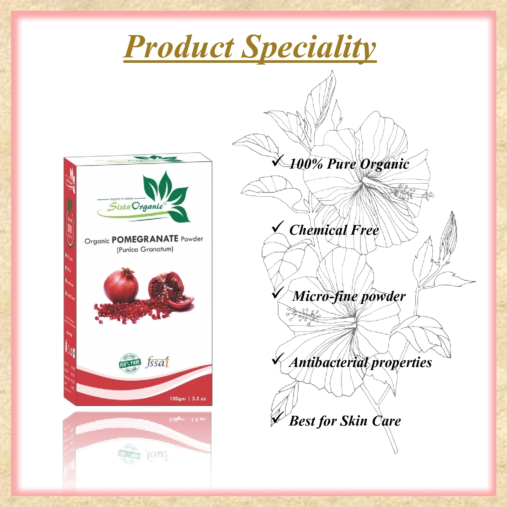 Organic Neem Powder & Pomegranate Powder Combo for Hair Growth & Skin Care - 200g | Natural Ayurvedic Treatment for Dandruff, Acne & Healthy Scalp | DIY Face Masks & Hair Packs