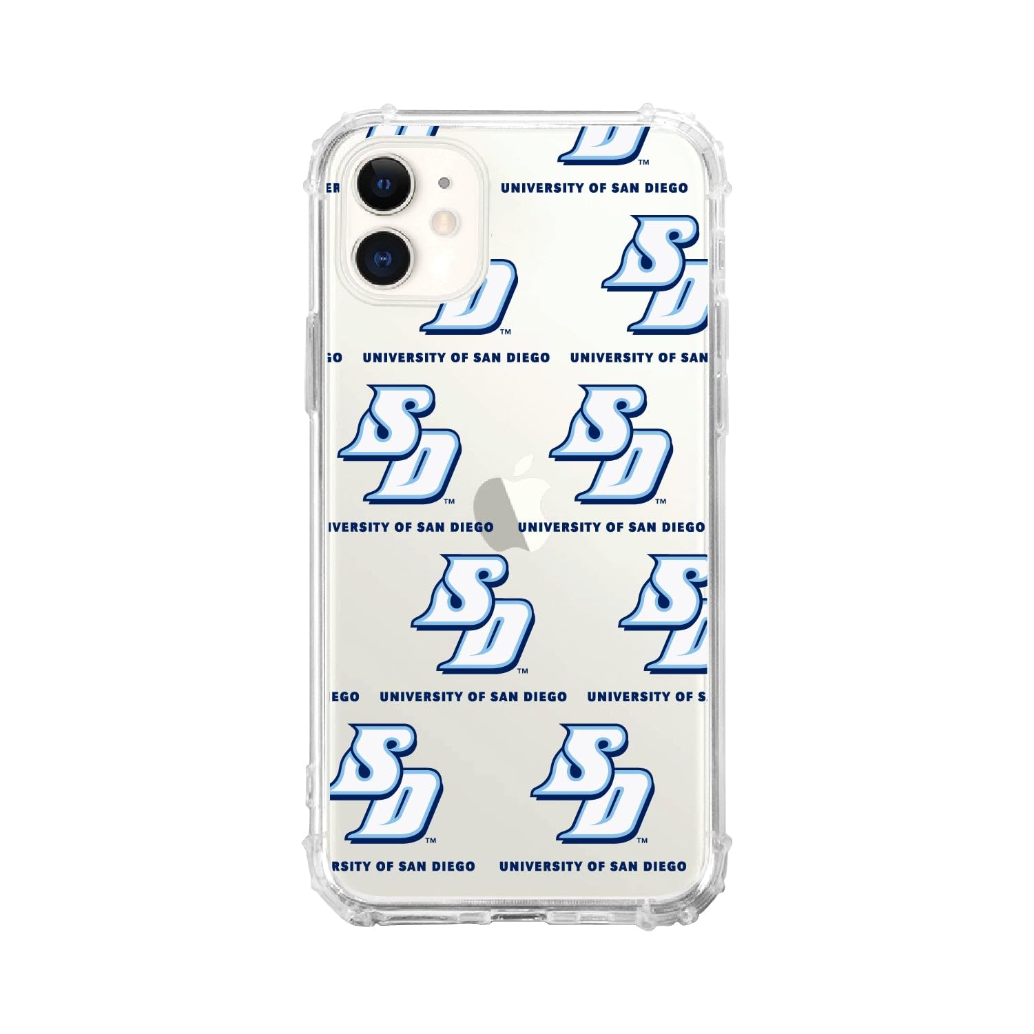 OTM Essentials Rugged Phone Case for iPhone 13 Pro - Shockproof Protective Cover with Reinforced Edges, Classic White Design | Perfect for University of San Diego Students & Active Lifestyles