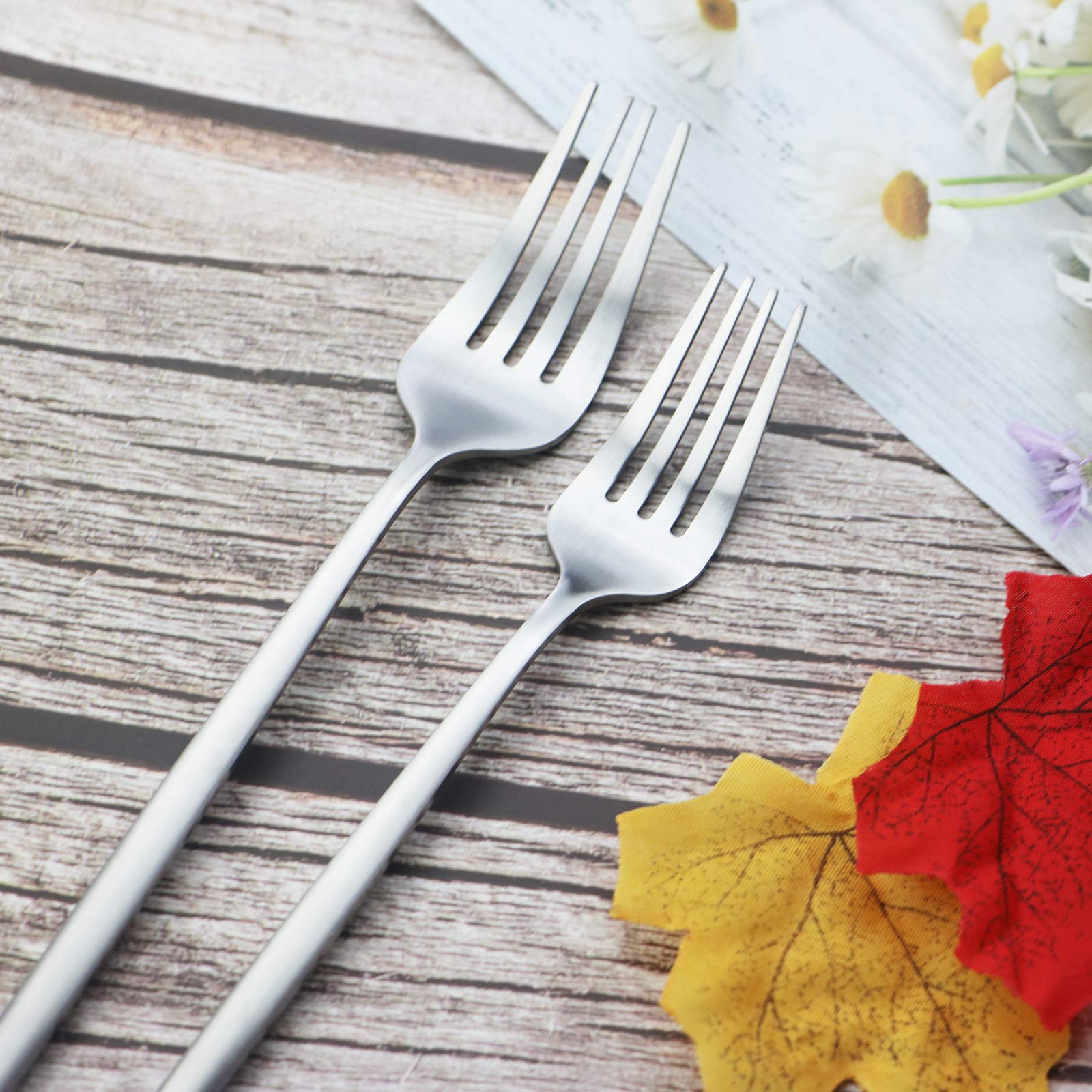 Premium 36-Piece Stainless Steel Flatware Set - Food Grade Silverware (6 Place Settings) - Matte Silver Forks, Spoons & Knives - Dishwasher Safe & Rust-Resistant for Daily Use, Dinner Parties & Restaurant Service