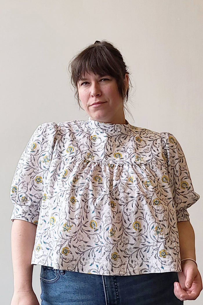 Sew House Seven Regalia Blouse - Women's Size 16 (US 34) Flowy Long Sleeve Top for Work & Casual Wear | Office, Date Night & Special Occasion Outfit