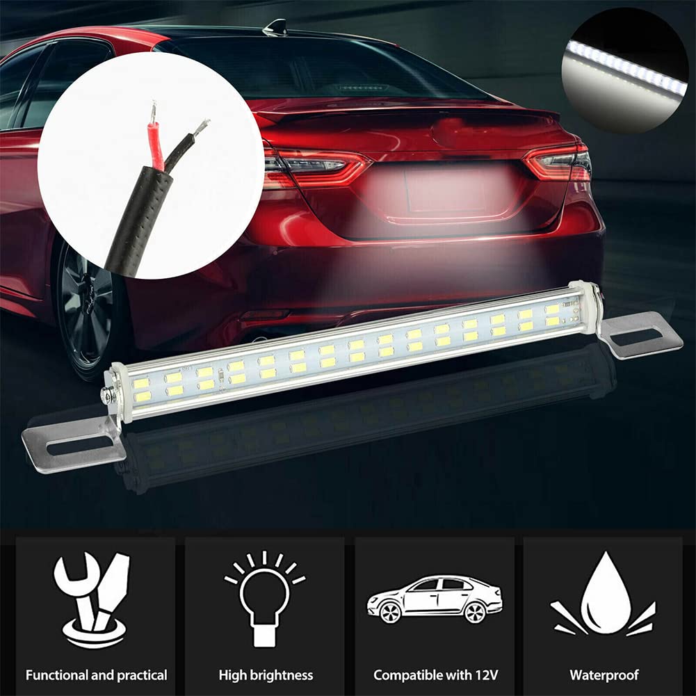 Universal LED License Plate Light - 30 Ultra White 6000K LEDs, Waterproof Backup Lamp for Cars, Trucks & RVs - Perfect for Night Driving and Enhanced Rear Visibility