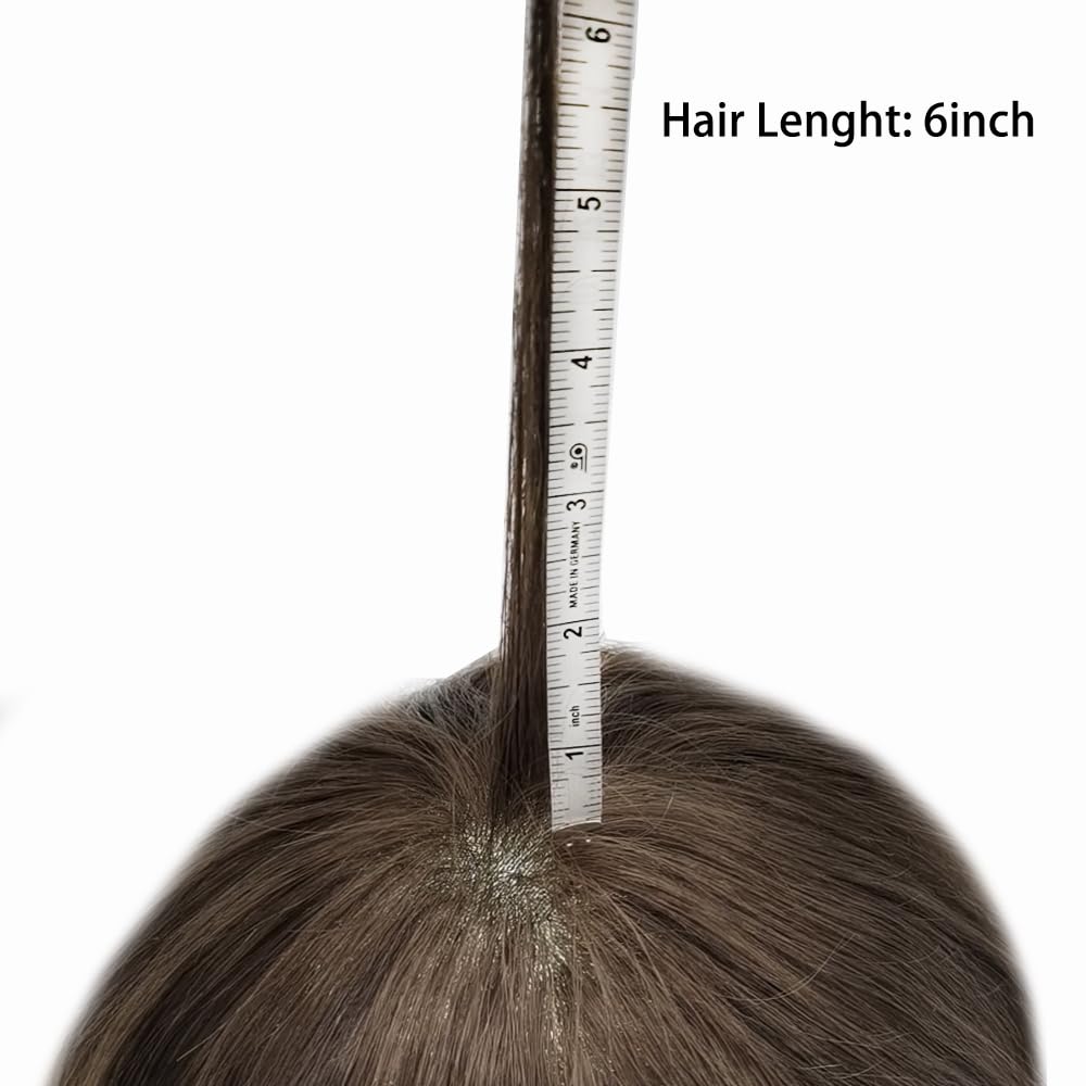 Premium Men's Toupee - 0.1-0.12mm PU Base European Remy Human Hair System for Thinning Hair (7x9, Dark Brown #3, 120% Density) - Natural Looking Hair Replacement for Daily Wear & Special Occasions