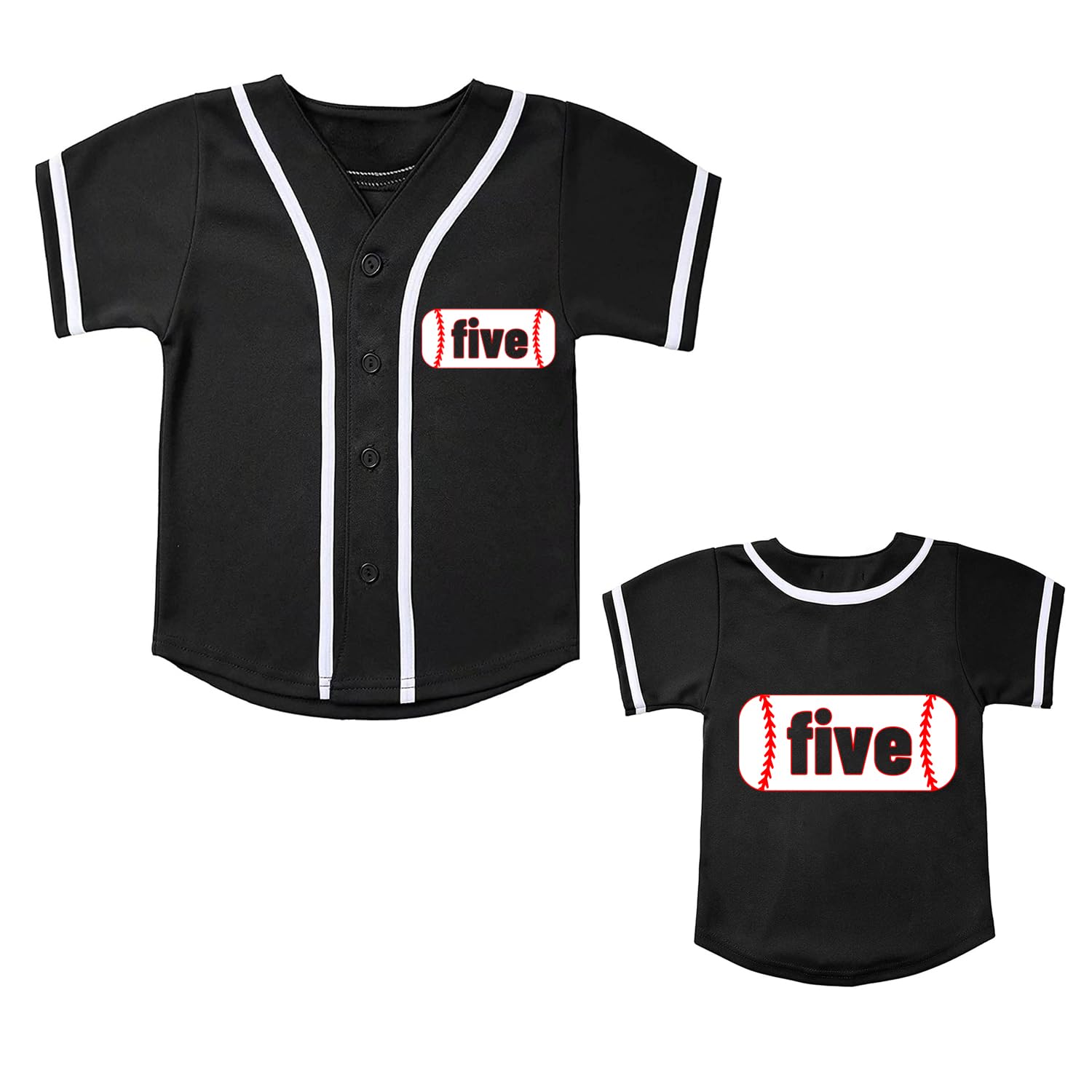BAICAIYU Boys Baseball Jersey for Toddlers 2-6 Years - Softball Shirt with Button Down for Birthday Party & Sports Outfit - Perfect for Little League Games, Birthday Celebrations and Casual Wear