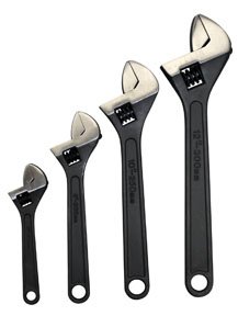 4-Piece Adjustable Wrench Set - High-Quality Steel Tools for Plumbing, Automotive & DIY Home Repairs - Perfect for Mechanics, Handymen & Household Use