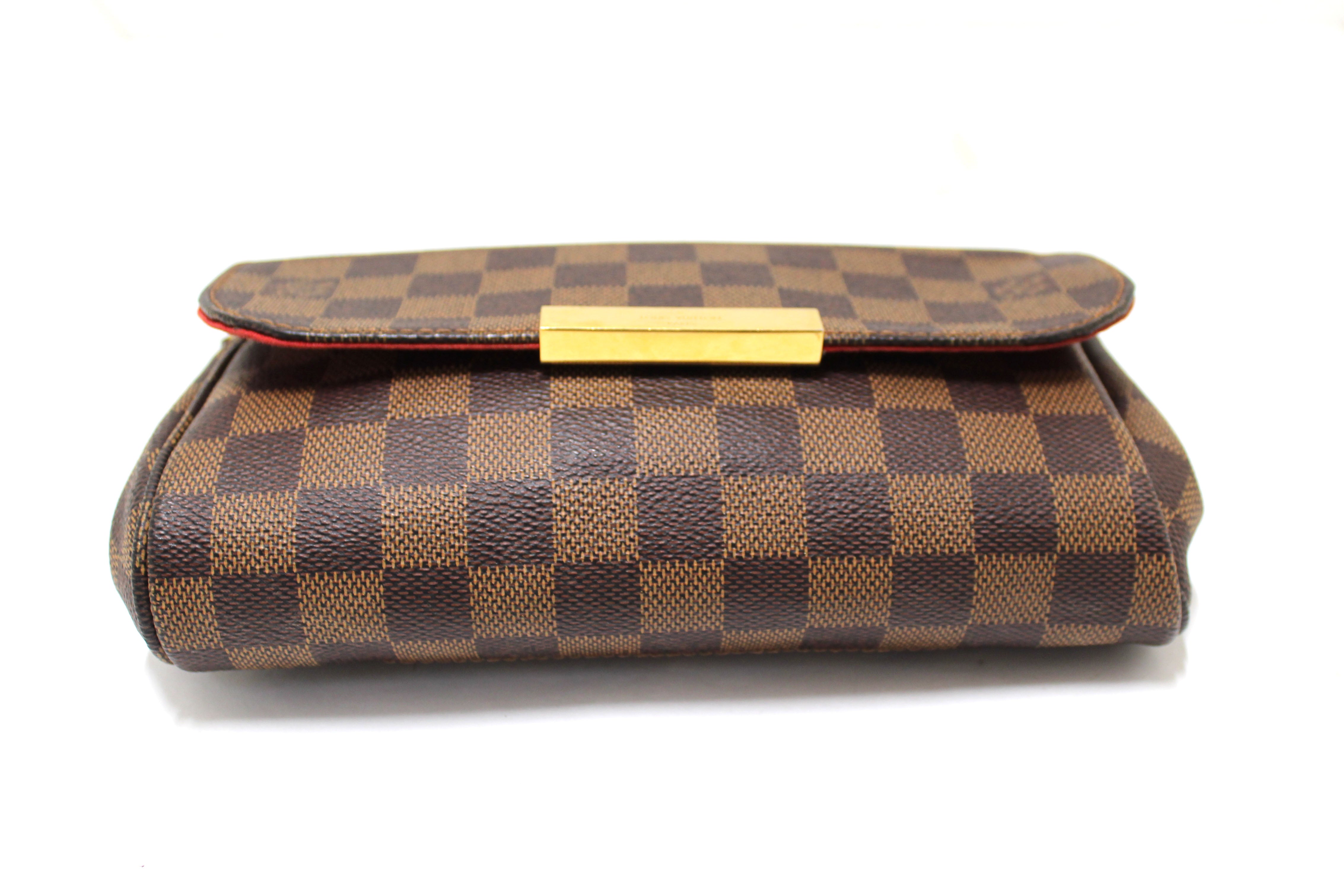 Authentic Louis Vuitton Damier Ebene Favorite PM Crossbody Bag - Stylish & Luxurious Women's Shoulder Purse for Work, Travel & Everyday Use