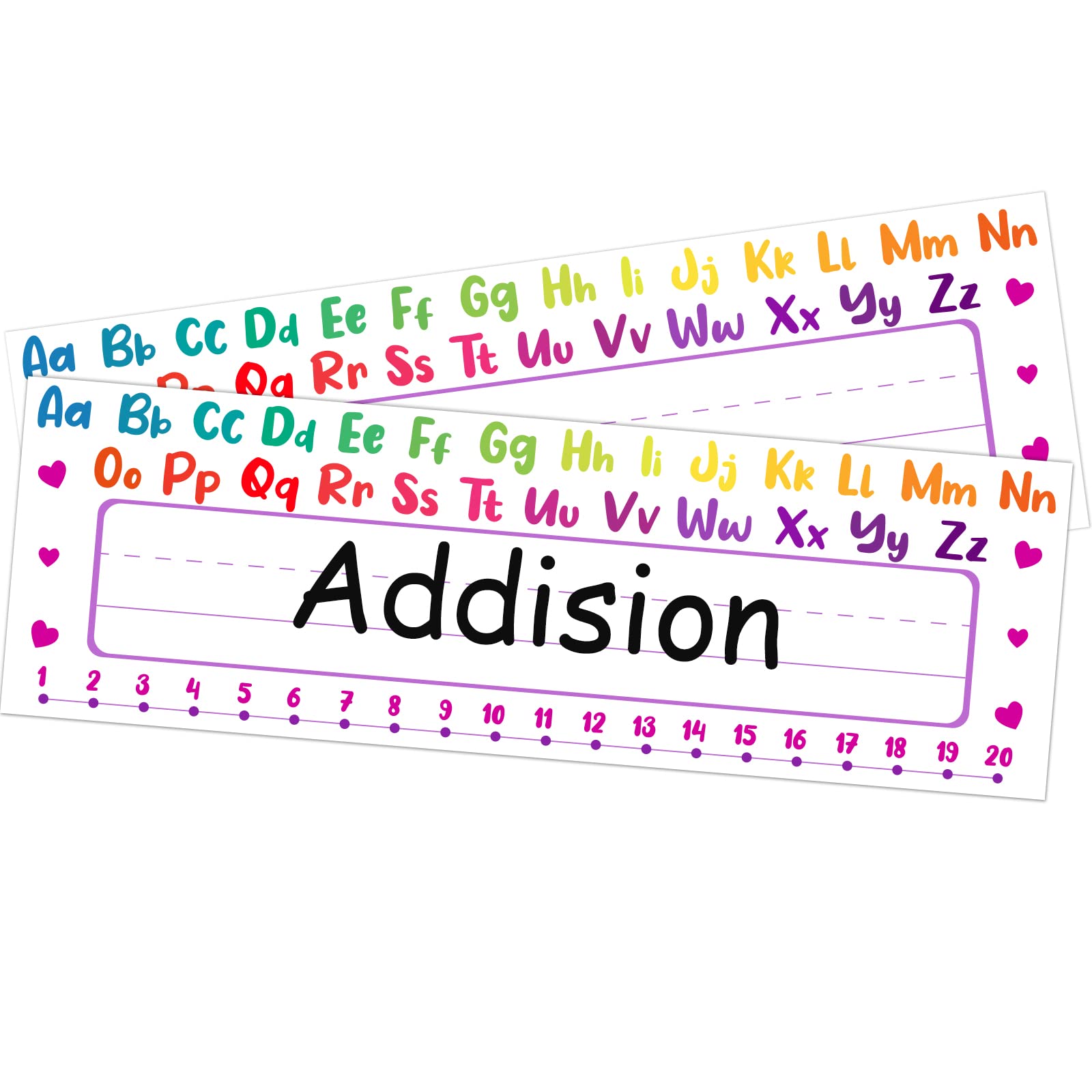 FLYAB 36Pcs Alphabet Name Plates for School Desks - Classroom & Kindergarten Use