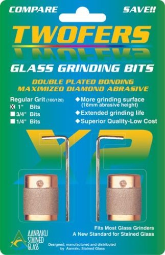 Aanraku 1 Inch Stained Glass Grinder Bits for DIY Art Projects, Glass Cutting, and Mosaic Crafting - Perfect for Stained Glass Artists and Hobbyists