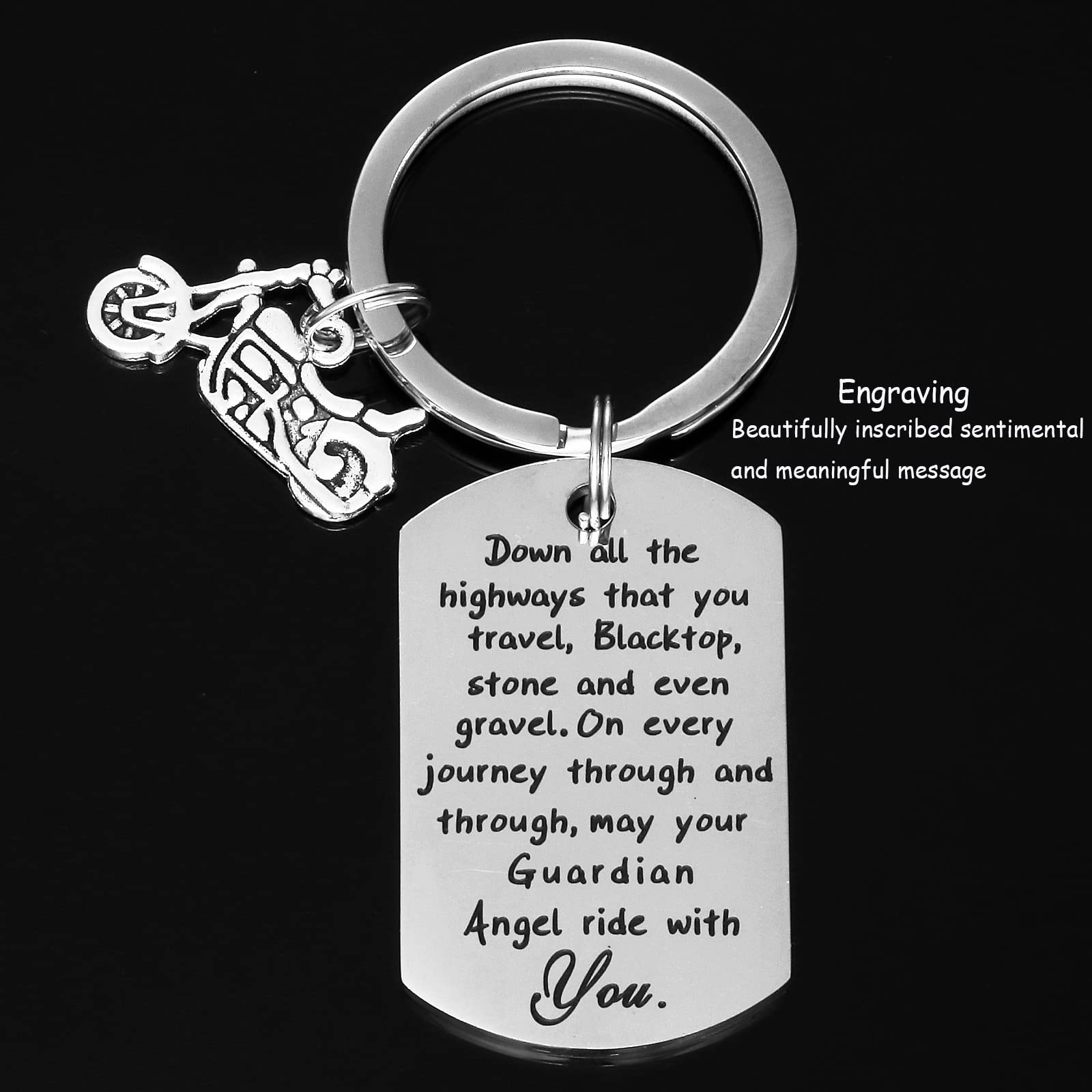 Motorcycle Keychain for Men - Durable Biker Key Ring with Safety Hook, Ideal Gift for Riders - Perfect for Motorcycle Keys, Keyrings & Everyday Carry