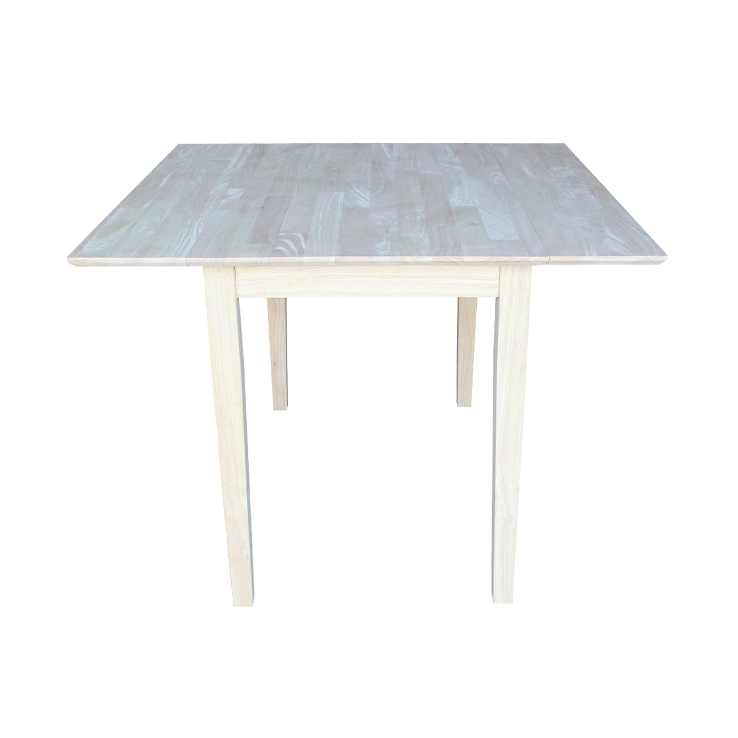 International Concepts Square Dual Drop Leaf Dining Table - 40 x 24 x 40 Inches - Expandable Space-Saving Table for Small Kitchens, Apartments & Dining Rooms