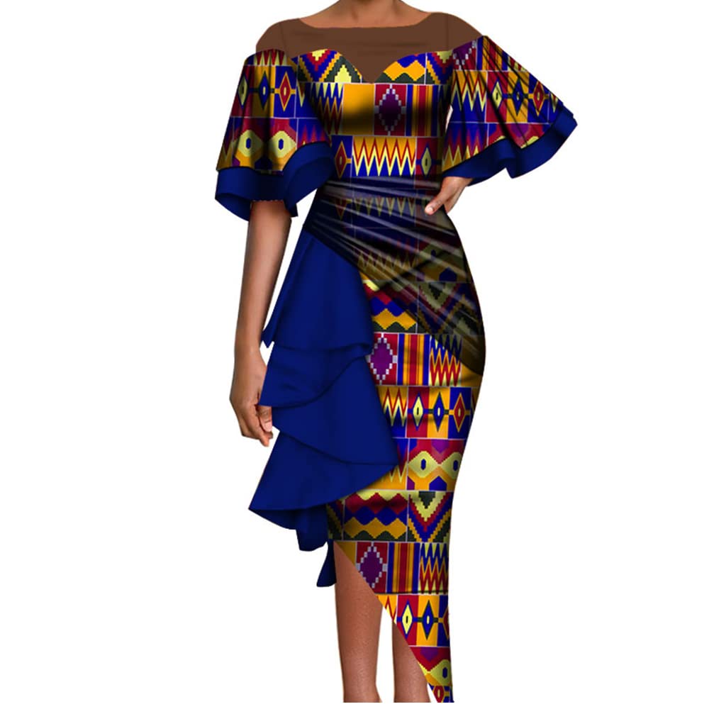 African Dresses for Women | Traditional Ankara Kente Print Pencil Skirt | Party, Wedding, Church & Special Occasion Outfit
