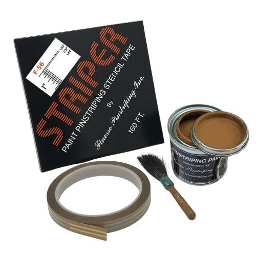 Automotive Pinstriping Kit with Stencil, Brush & Paint - DIY Car & Truck Customization | F-56 Striper Tool for 1/32