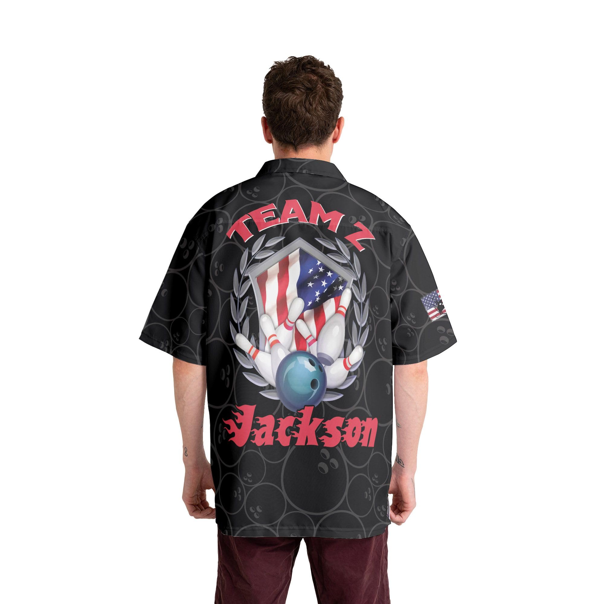 Custom Personalized Bowling Shirts with Names for Men & Women - Stylish Hawaiian Bowling Shirts - Perfect for Bowling Leagues, Team Uniforms & Casual Wear
