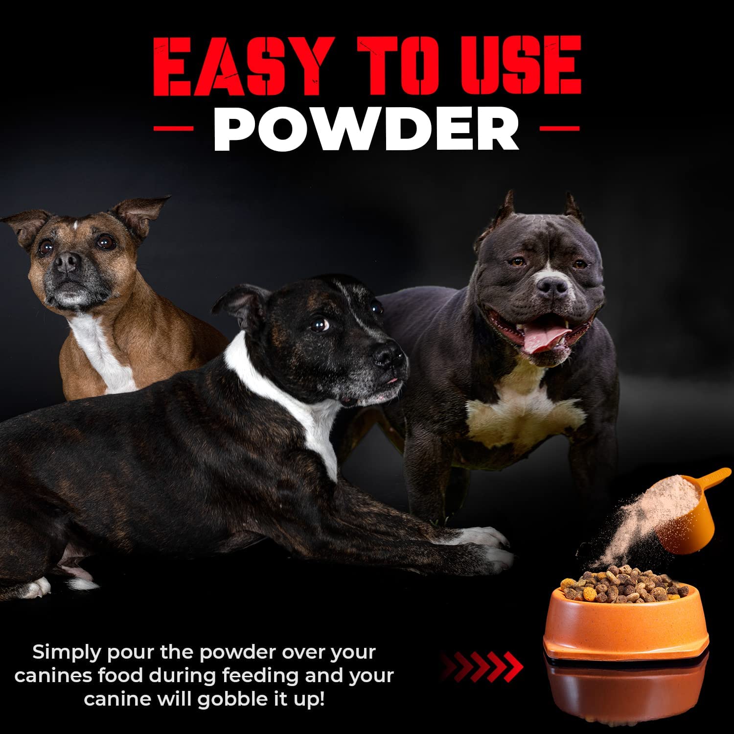 Premium Bulk EM' UP! High-Protein Real Meat Muscle Builder for Pitbulls & Dogs | 283mg Pure Protein Powder for Fast Muscle Gains | Daily Supplement for Bully Breeds, 30-Day Supply (60 Servings) – Ideal for Training, Recovery & Active Canine Lifestyles