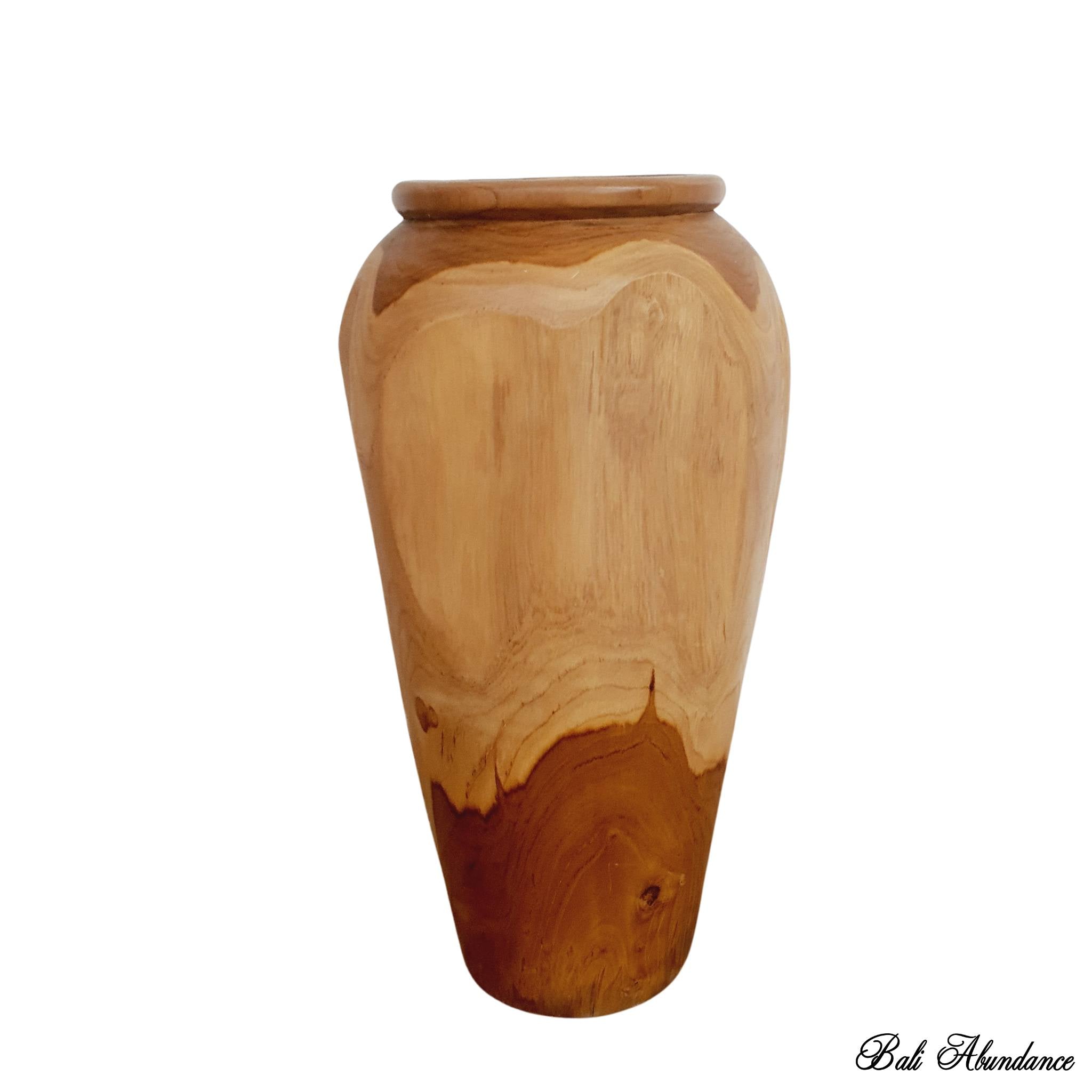 Premium Teak Wood Plant Pot - Handcrafted Indoor & Outdoor Planter for Succulents, Herbs, and Flowers | Perfect for Home, Garden, and Patio Decor