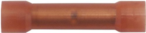 50 Pack 22-16 AWG Red Butt Connectors - Insulated Electrical Wire Terminals for Automotive, Marine & Home Wiring Projects