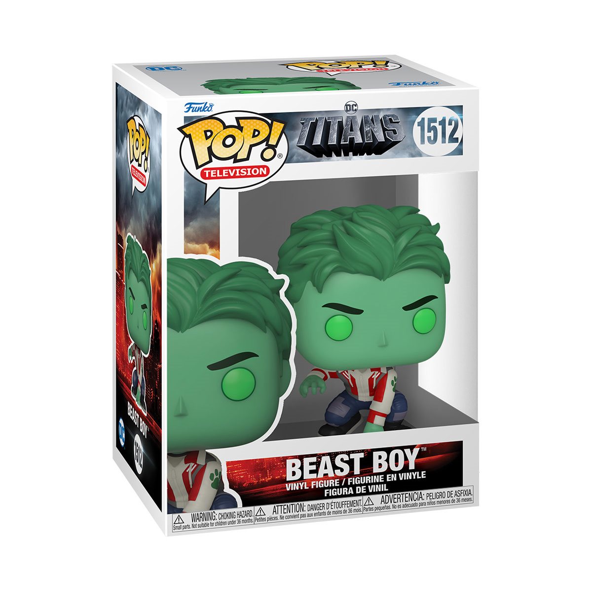 Funko Pop! Vinyl Figure - Titans Beast Boy #1512 - Collectible DC Comics Action Figure for Display & Gifts