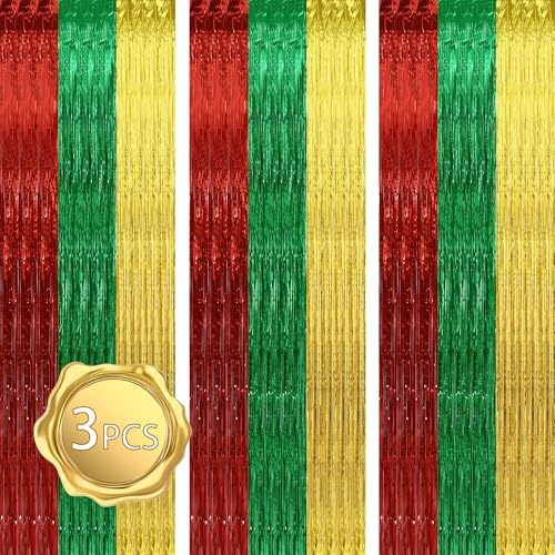 3 Pack-red green gold