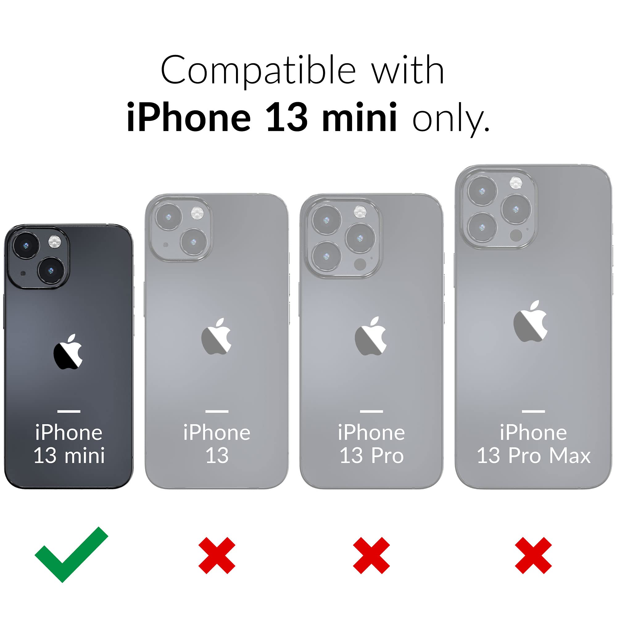 Crave Slim Guard Shockproof Case for iPhone 13 Mini (5.4 Inch) - Black | Ultra Thin Protective Cover for Apple iPhone 13 Mini | Perfect for Everyday Use, Travel & Outdoor Activities