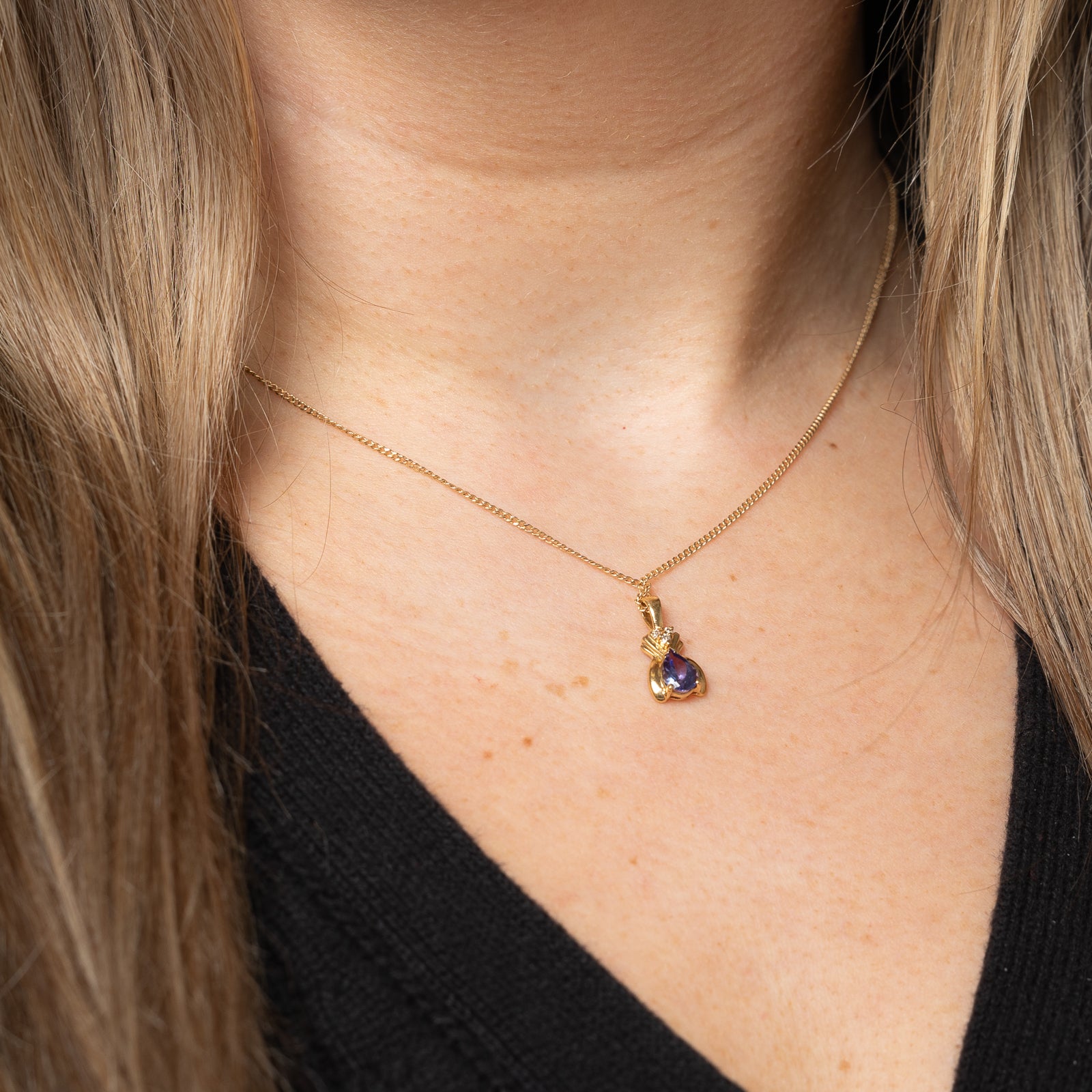 Exquisite 0.65ct Tanzanite & 0.03ct Diamond Pendant Necklace - 925 Sterling Silver Jewelry for Women - Perfect Gift for Anniversary, Birthday & Special Occasions