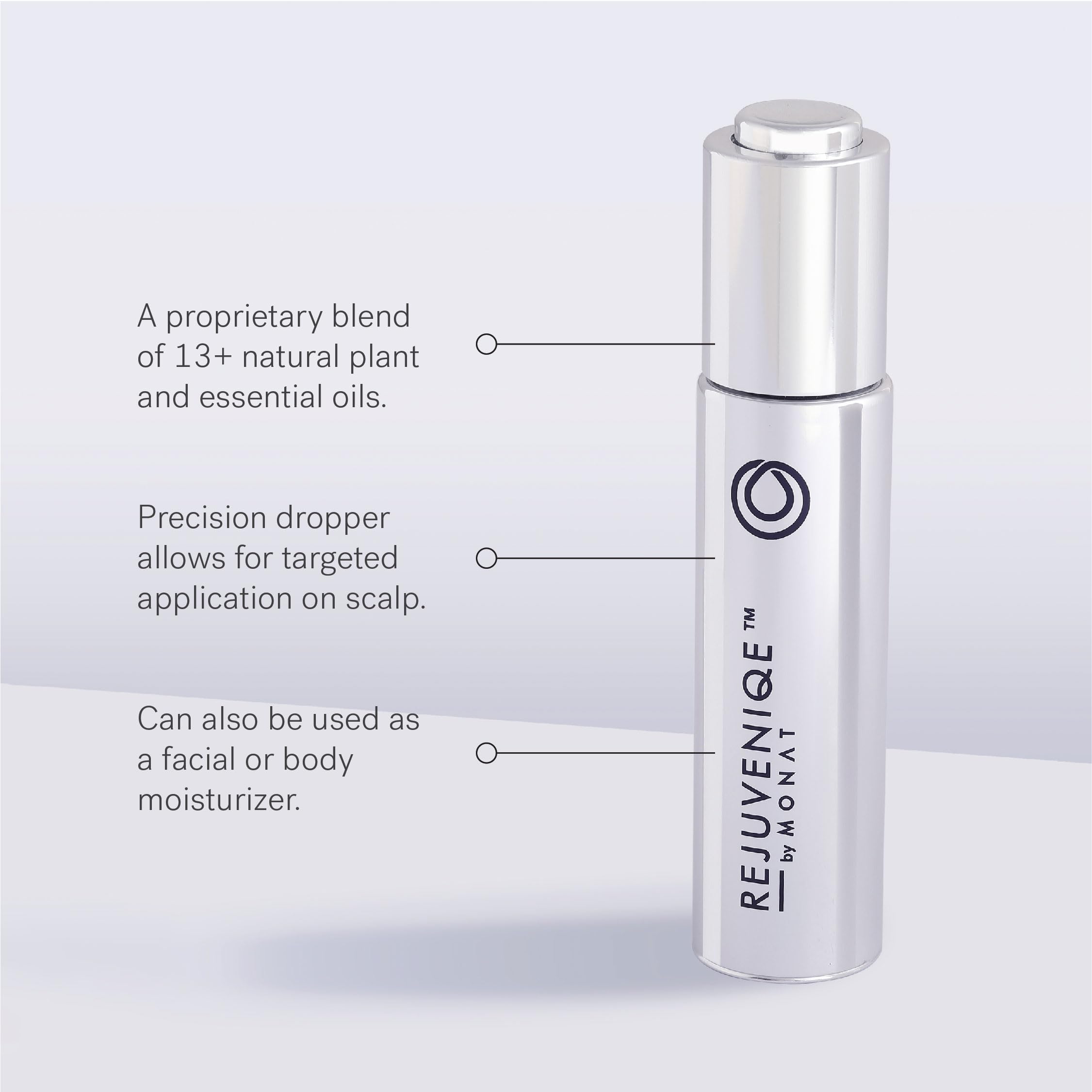 MONAT REJUVENIQE Oil – Multipurpose Hair & Skin Treatment with 13+ Natural Plant & Essential Oils – Hydrates, Strengthens, Reduces Frizz & Boosts Shine – 30ml (1.0 fl oz) – Perfect for Dry Hair, Split Ends & Skin Hydration – Great for Daily Use & Travel