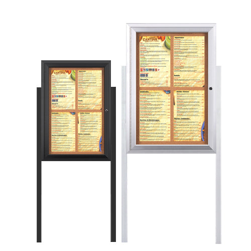 Waterproof Outdoor Menu Holders with Leg Posts | 8.5x14