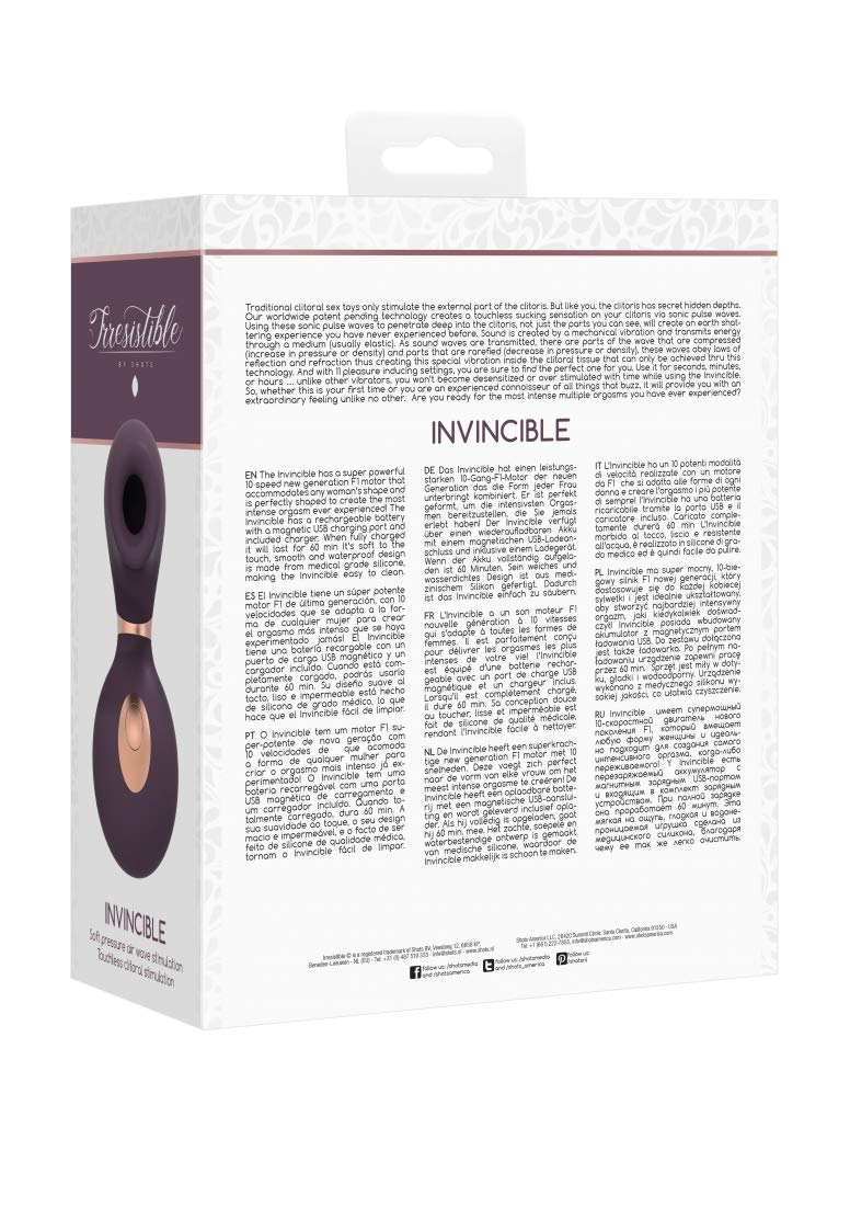 Shots America Invincible Purple Vibrator for Women - Powerful & Discreet Adult Toy for Solo Play & Couples Intimacy